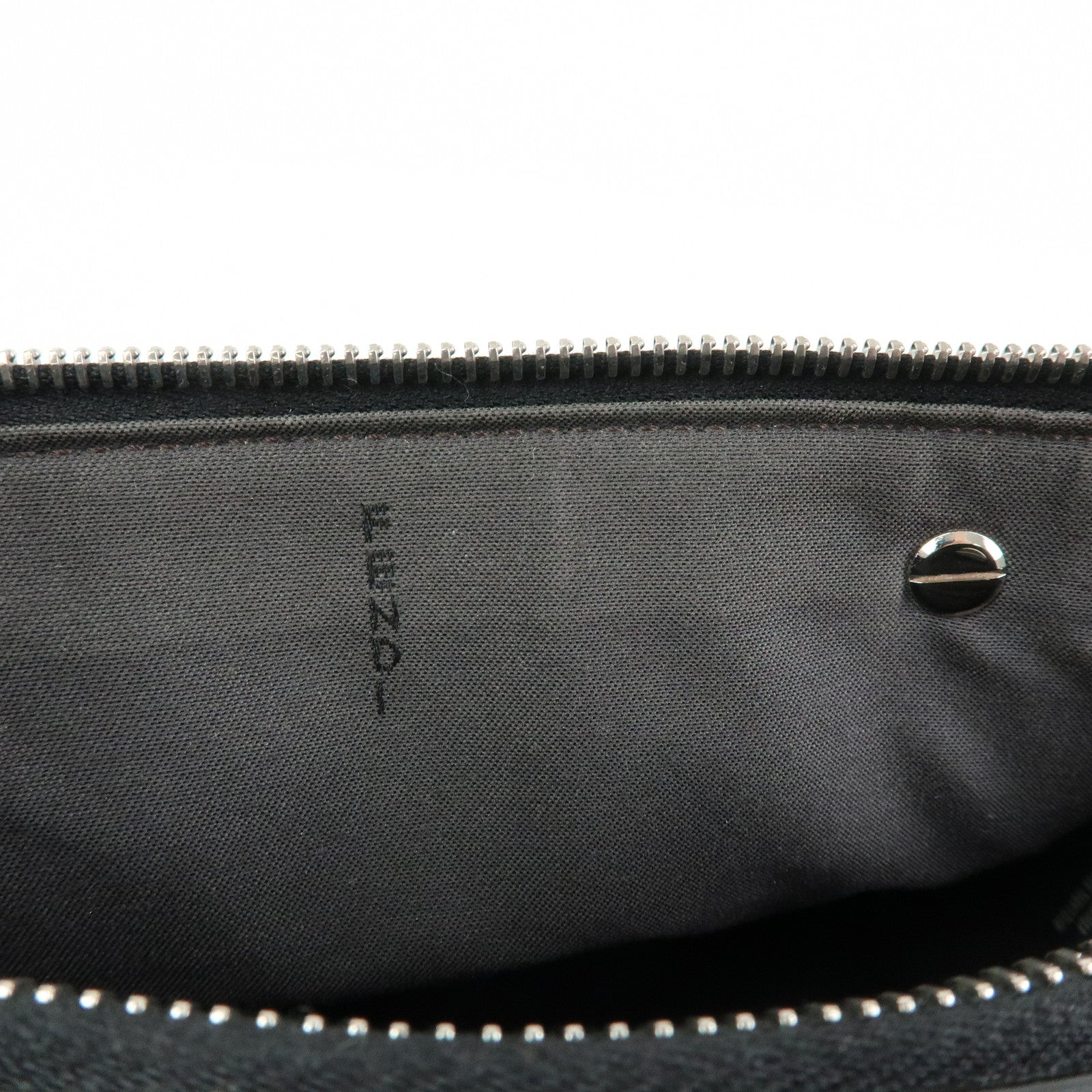FENDI By The Way Zucca Leather 2Way Shoulder Bag Black Brown 8BL145