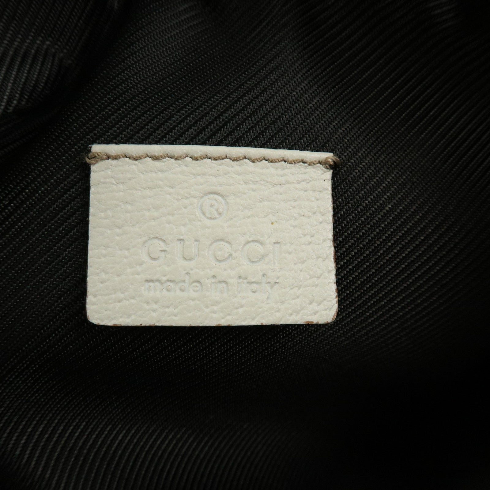 GUCCI Abbey GG Canvas Leather Hand Bag Pouch Pink Ivory 145750