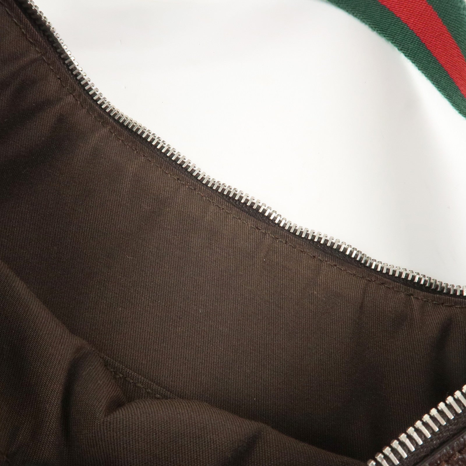 GUCCI Sherry Line GG Canvas Leather Shoulder Bag Beige 145812