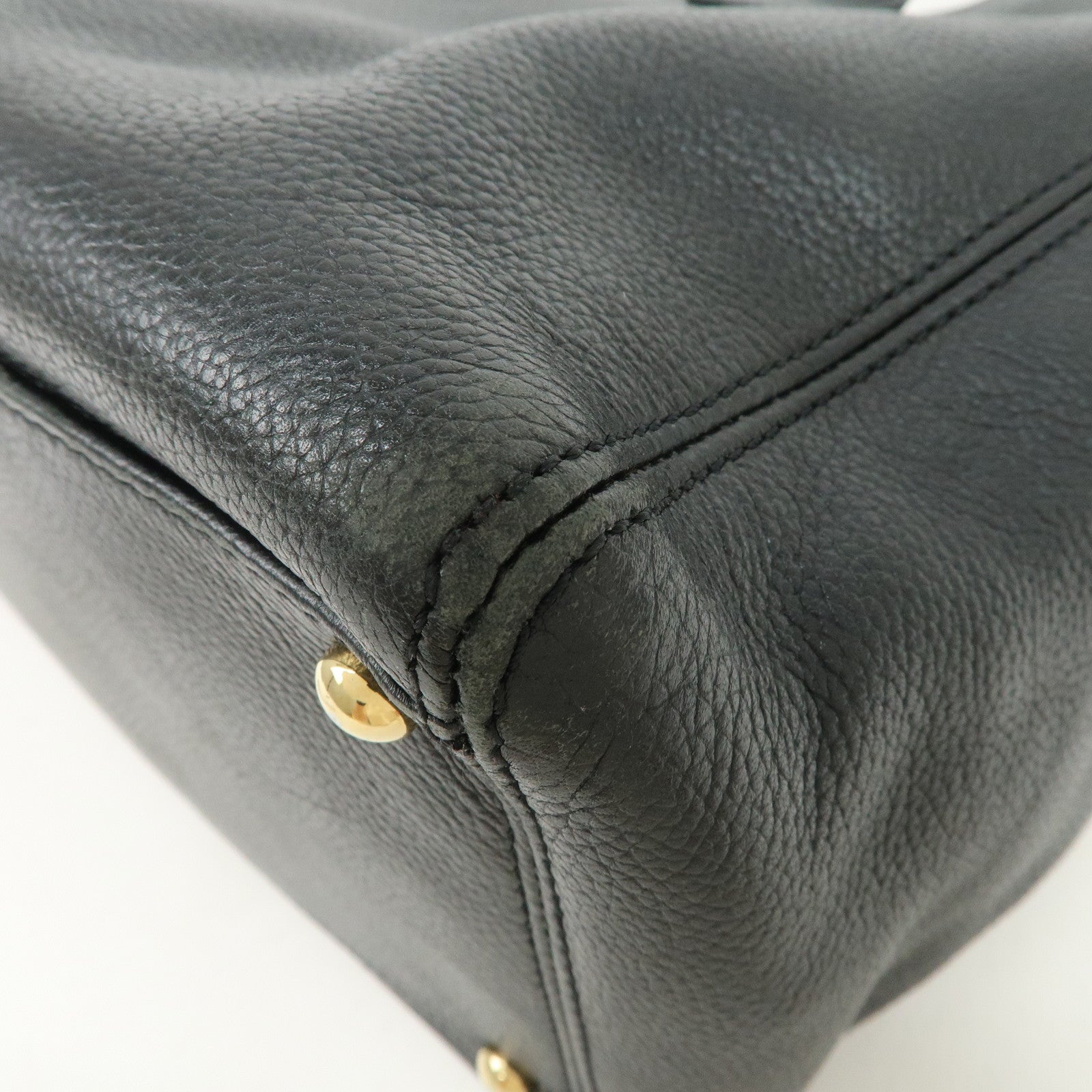 CHANEL Executive Leather Tote Bag Hand Bag Black A15206