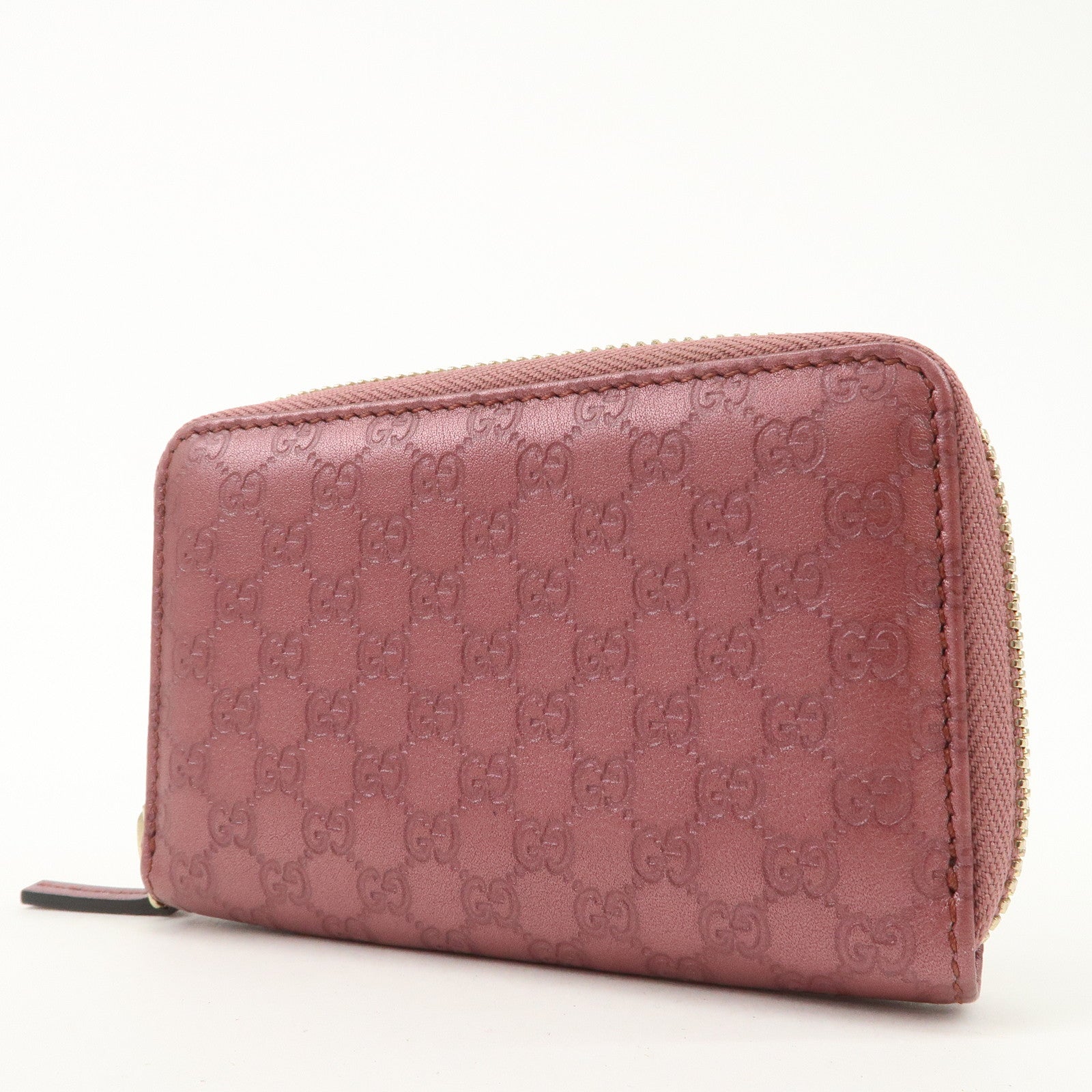 GUCCI Micro Guccissima Leather Round Zippy Coin Case 255452