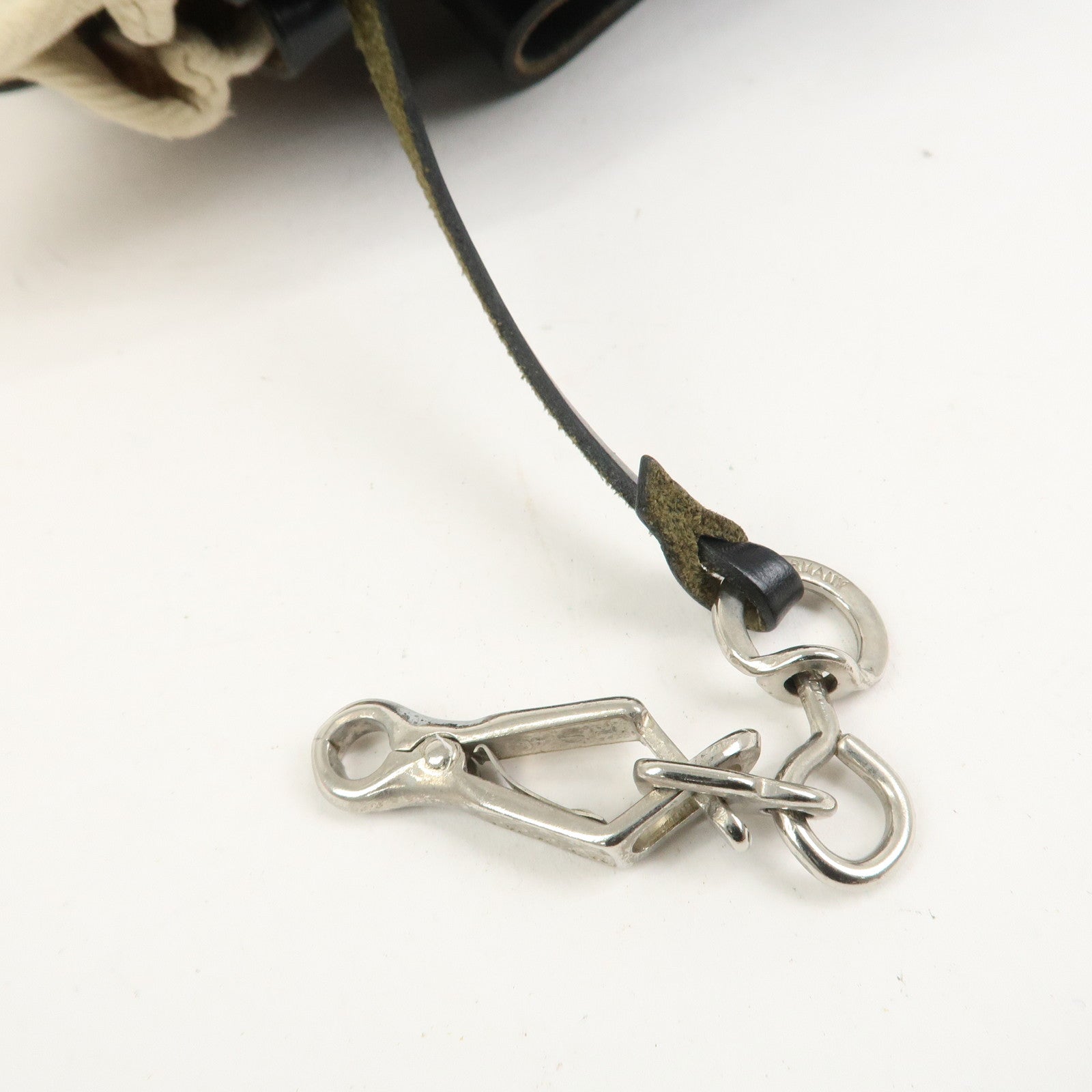 HERMES Herline Cabas PM Toile GM Canvas Leather Hand Bag □H Stamped