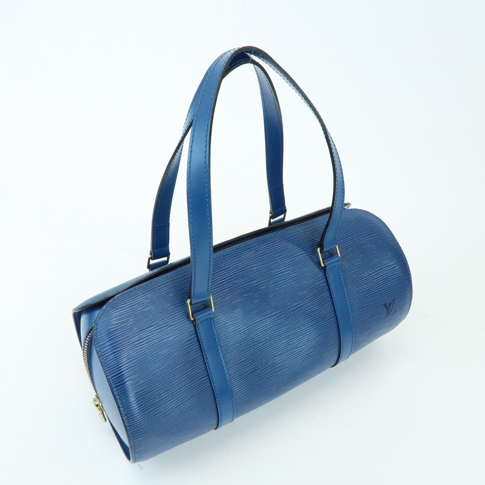 Louis Vuitton Epi Soufflot Shoulder Bag & Pouch Toledo Blue M52225　