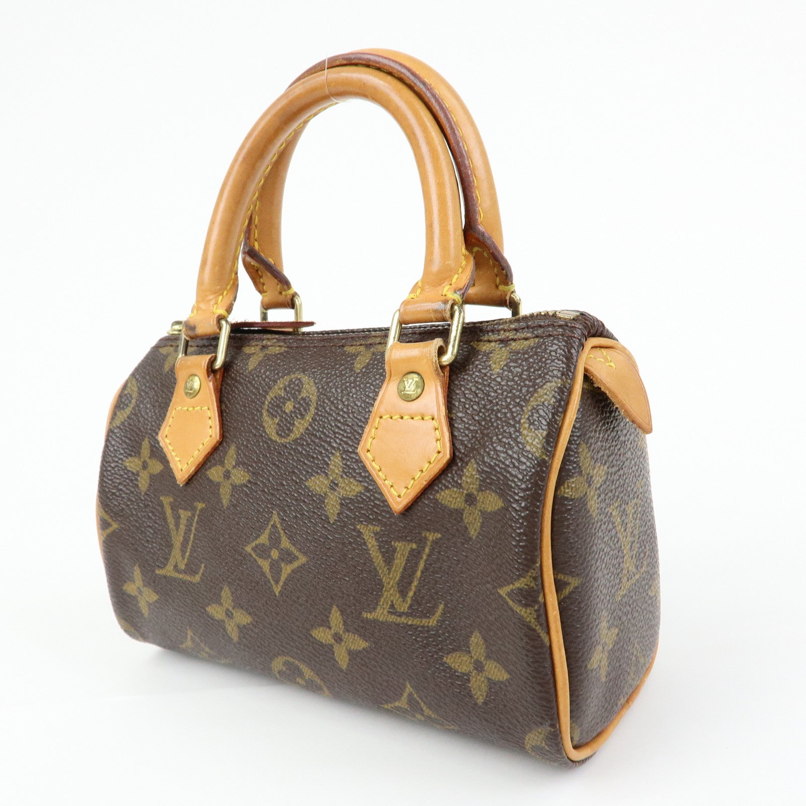 Louis Vuitton Monogram Mini Speedy Hand Shoulder Bag Brown M41534