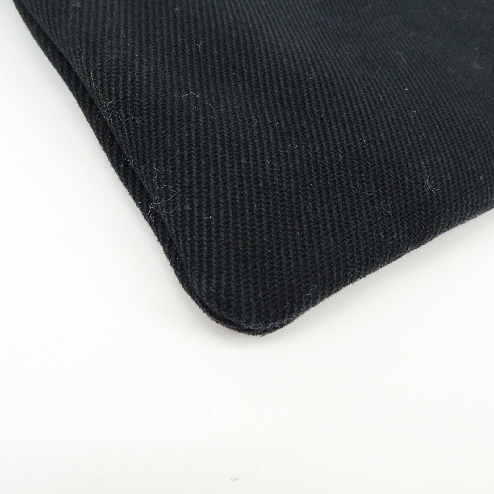 SAINT LAURENT PARIS Canvas Leather Clutch Bag Pouch Black