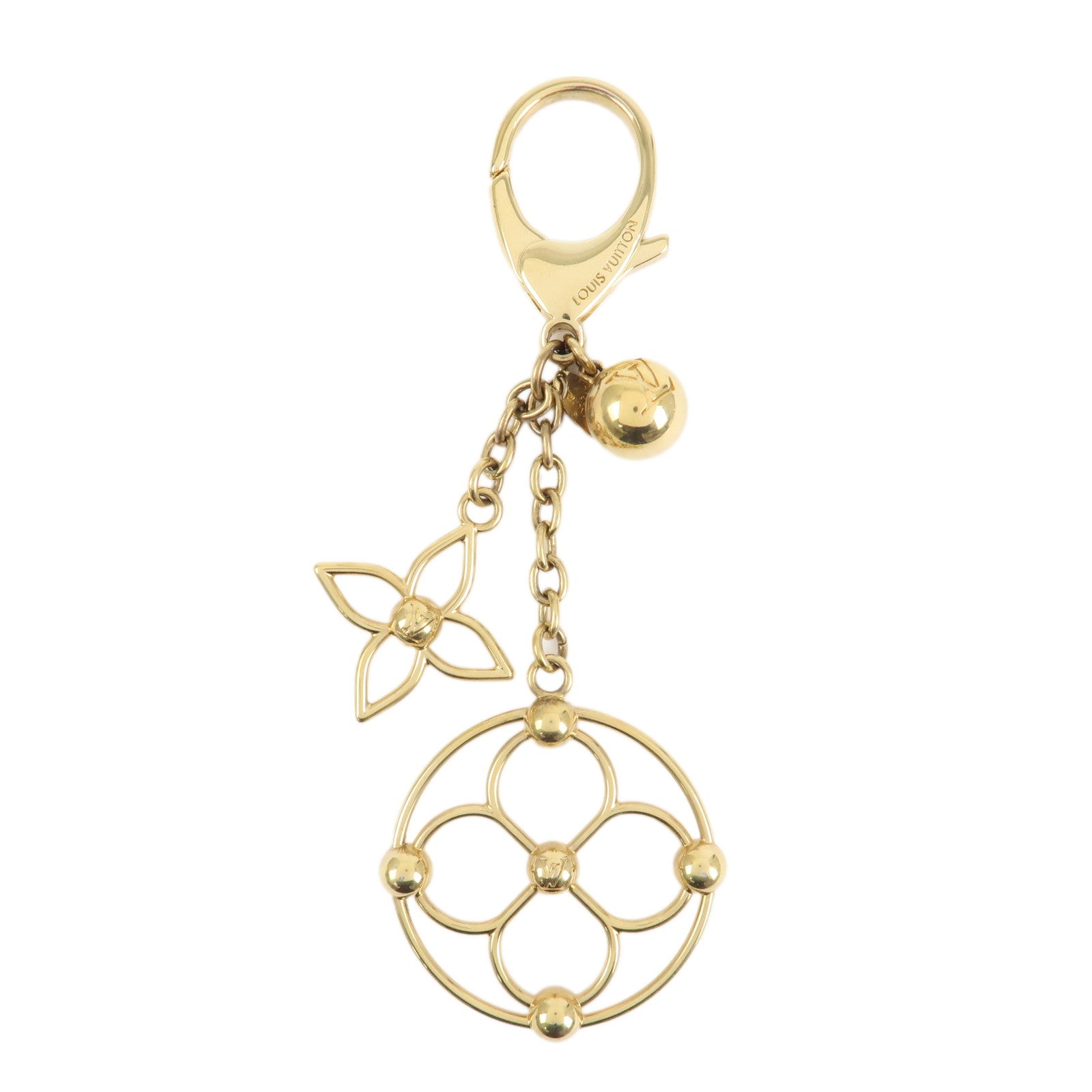 Louis Vuitton Bloomy Key Chain Bag Charm Gold M67931 Used