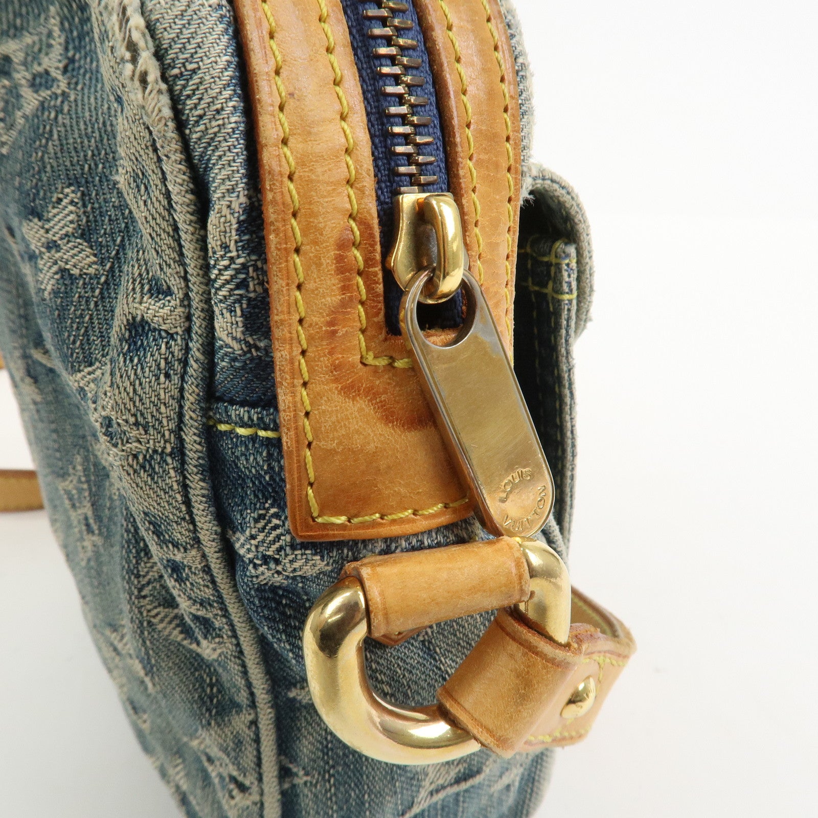 Louis Vuitton Monogram Denim Camera Bag Shoulder Bag Blue M95348