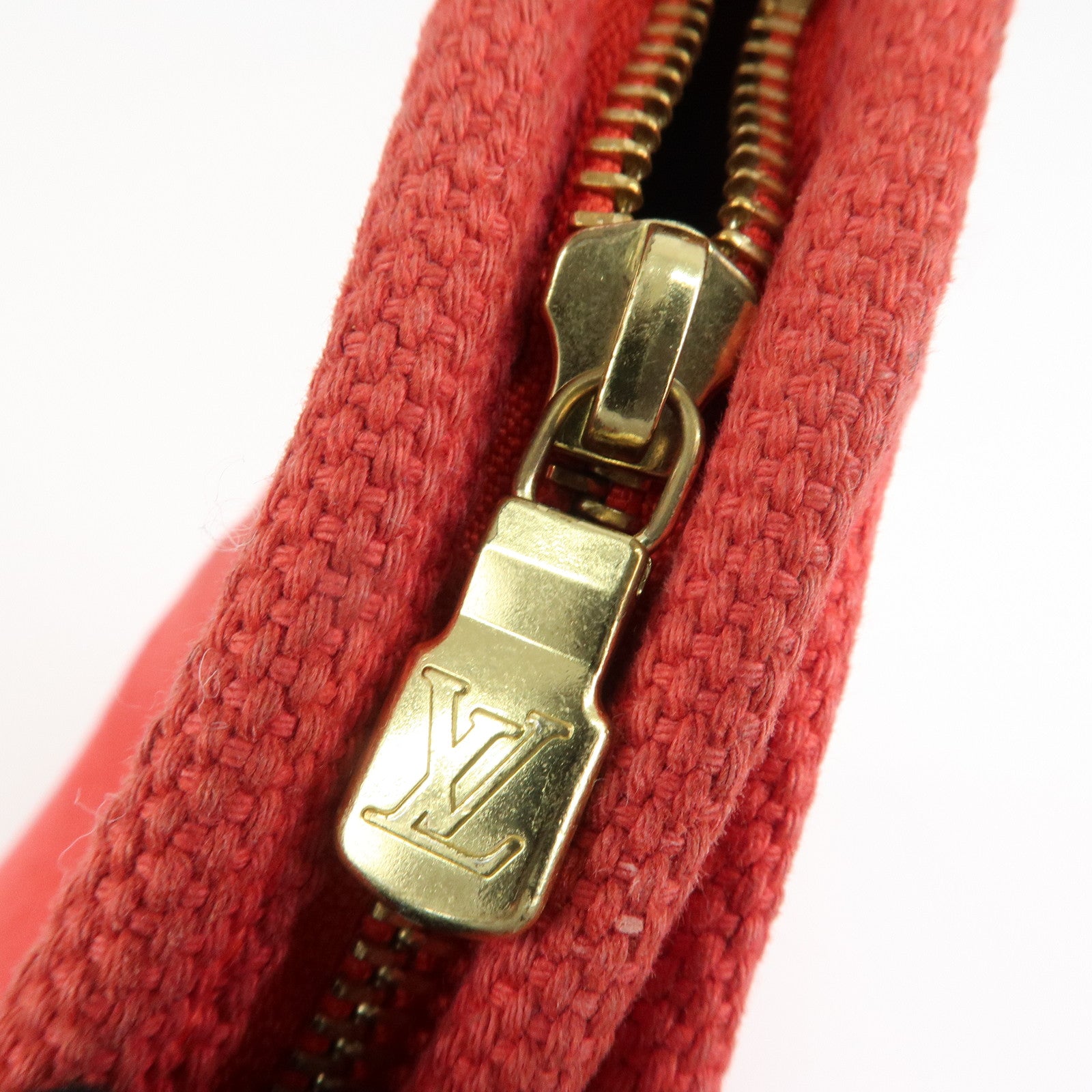 Louis Vuitton Antigua Cabas GM Canvas Shoulder Bag Rouge M40031 Used