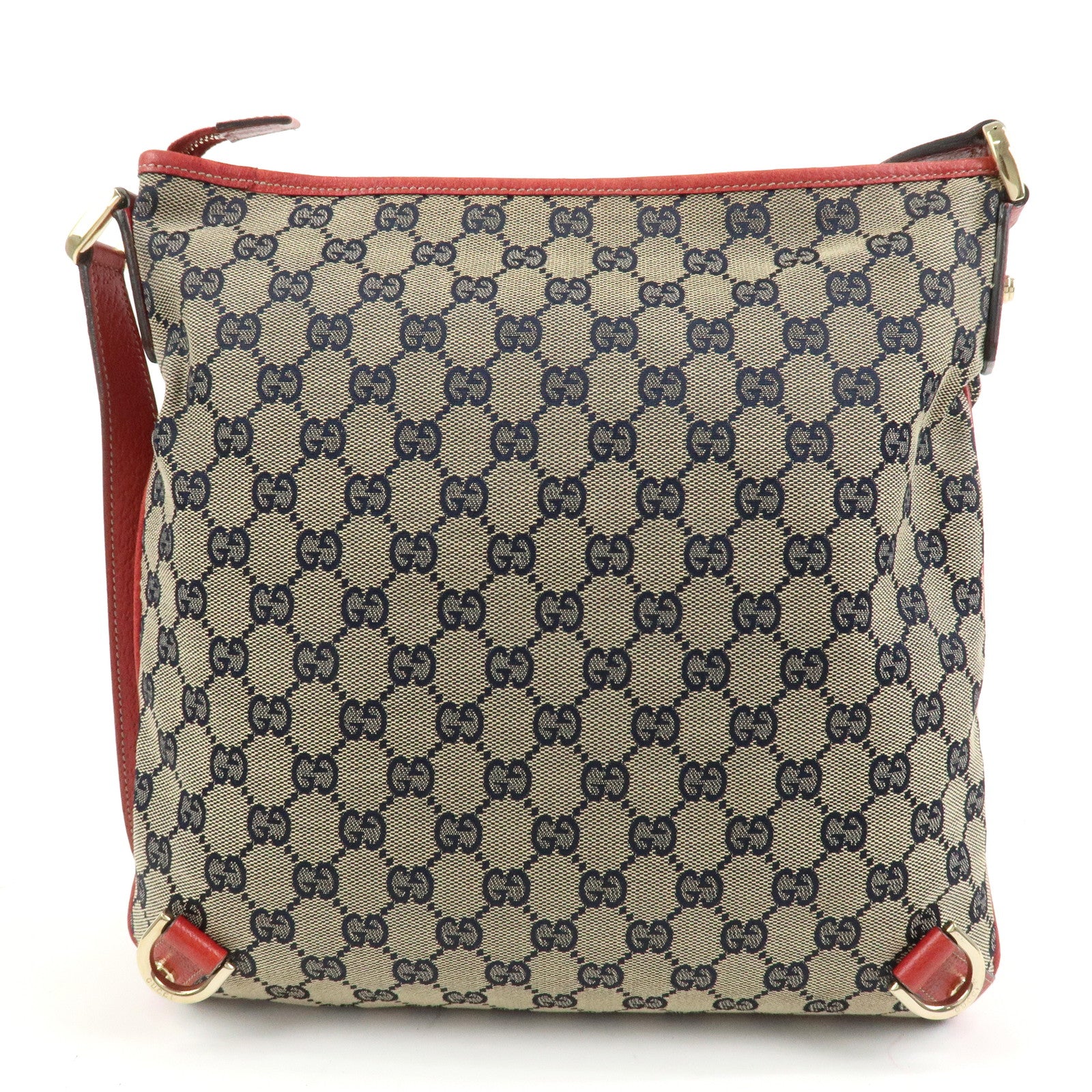 GUCCI Abbey GG Canvas Leather Shoulder Bag Crossbody Bag 131326