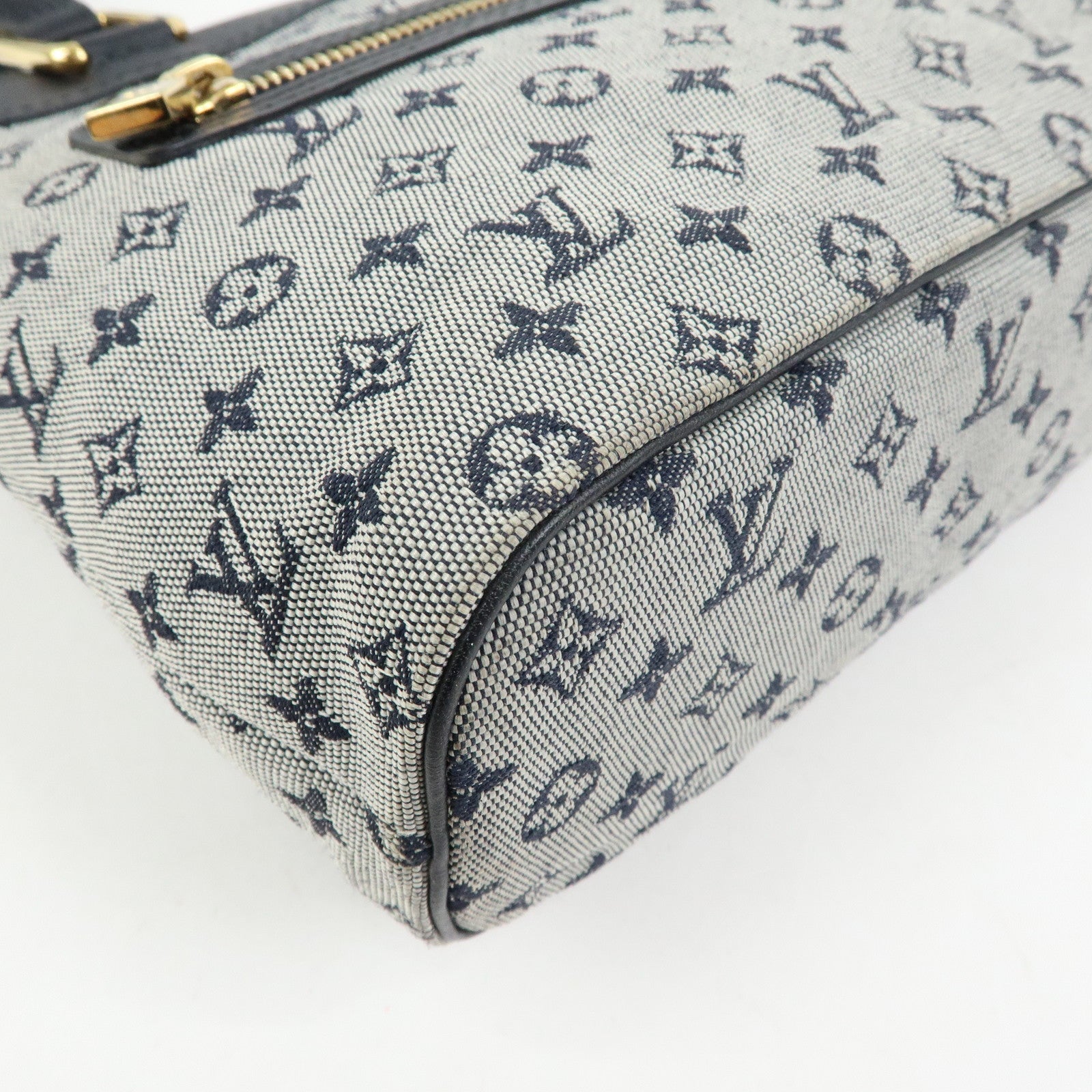 Louis Vuitton Monogram Mini Lin Lucille PM Hand Bag Blue M92676