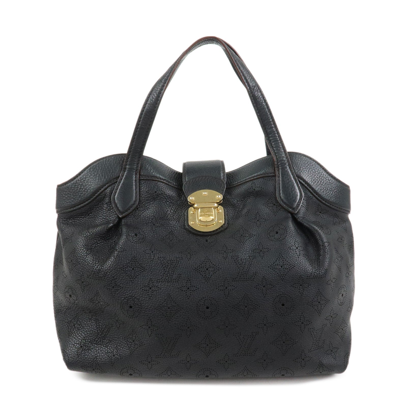 Louis Vuitton Monogram Mahina PM Shoulder Bag Noir Black M93465