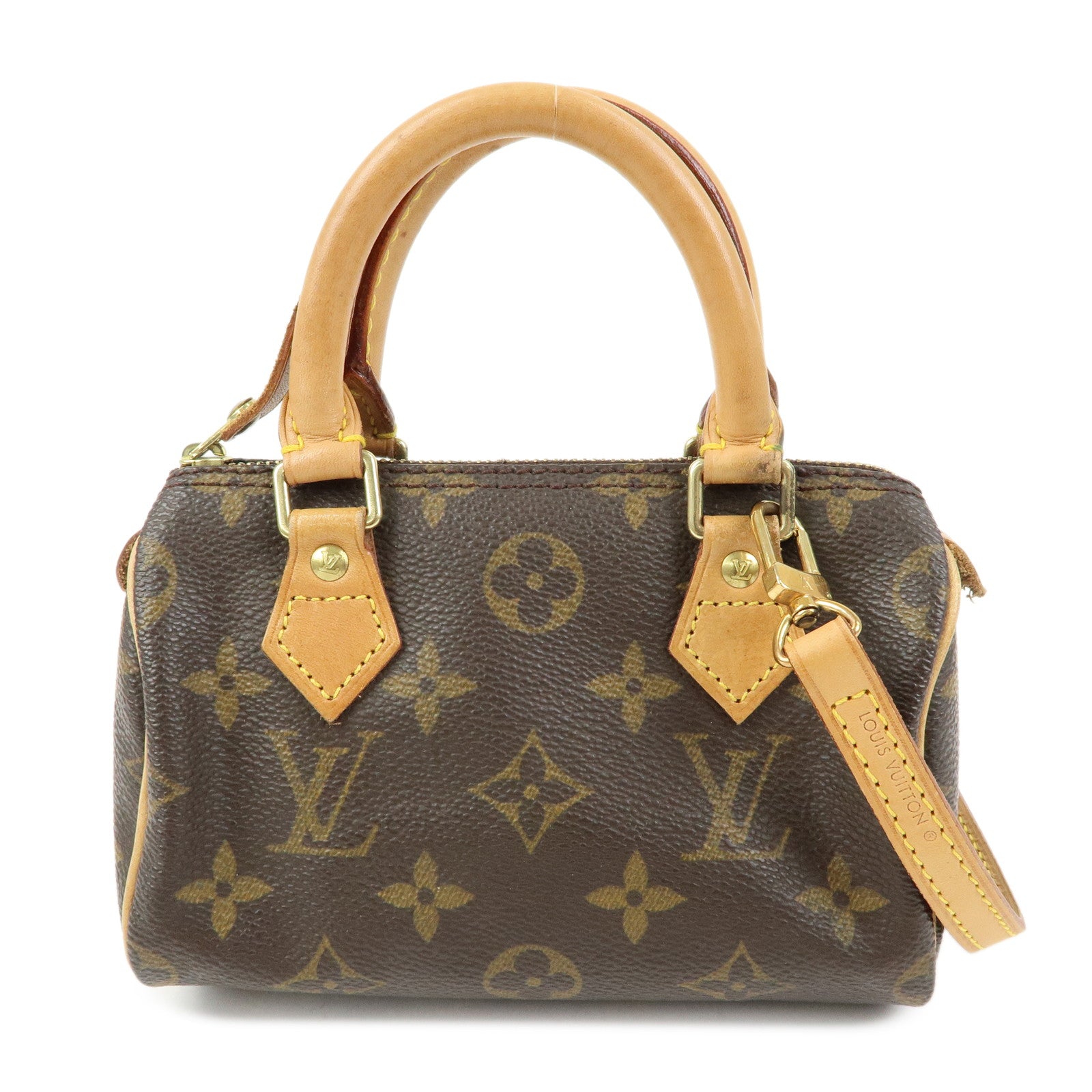 Louis Vuitton Monogram Mini Speedy Hand Shoulder Bag Brown M41534