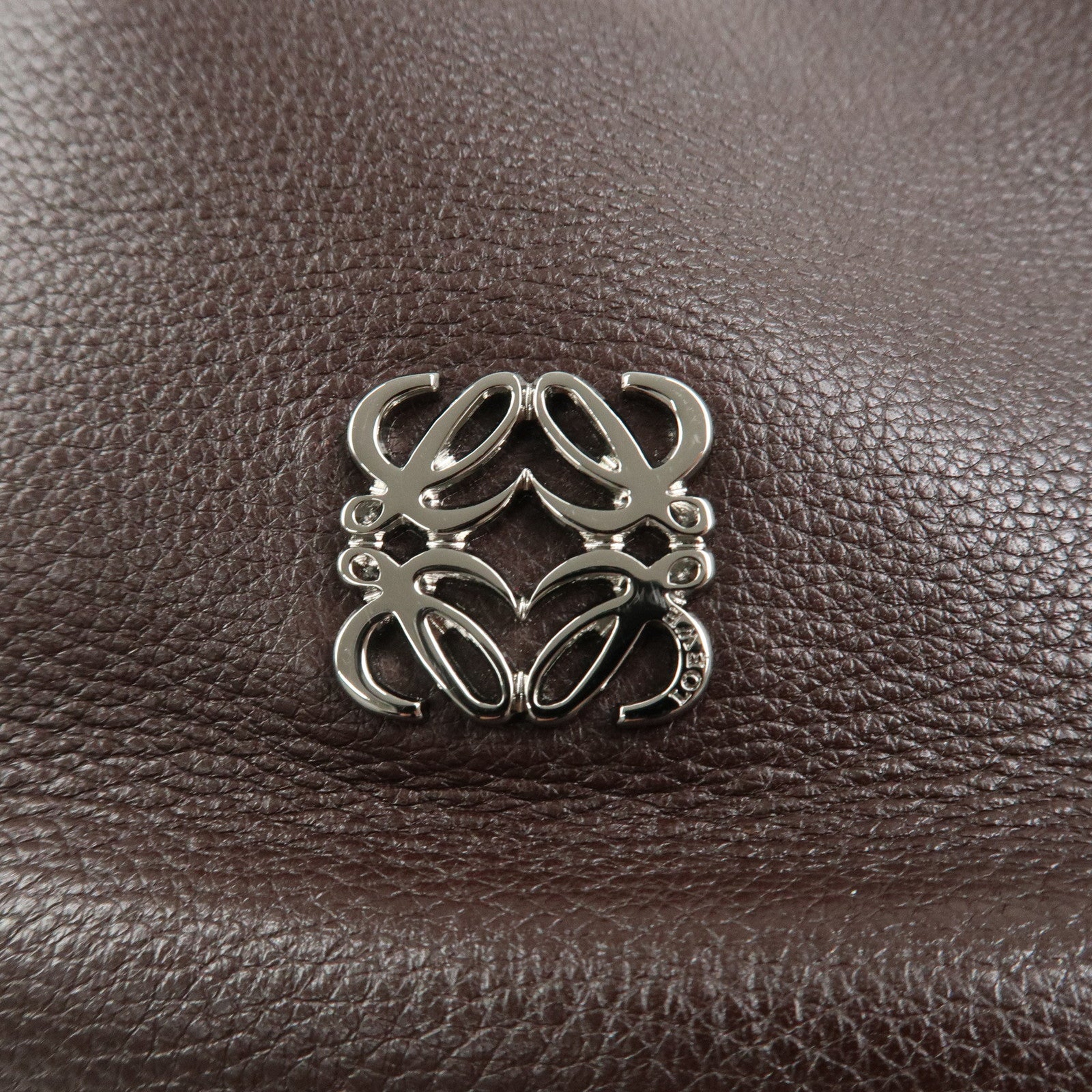 LOEWE Tassel Panel 2Way Bag Hand Bag Initial Y.O Stamped Brown