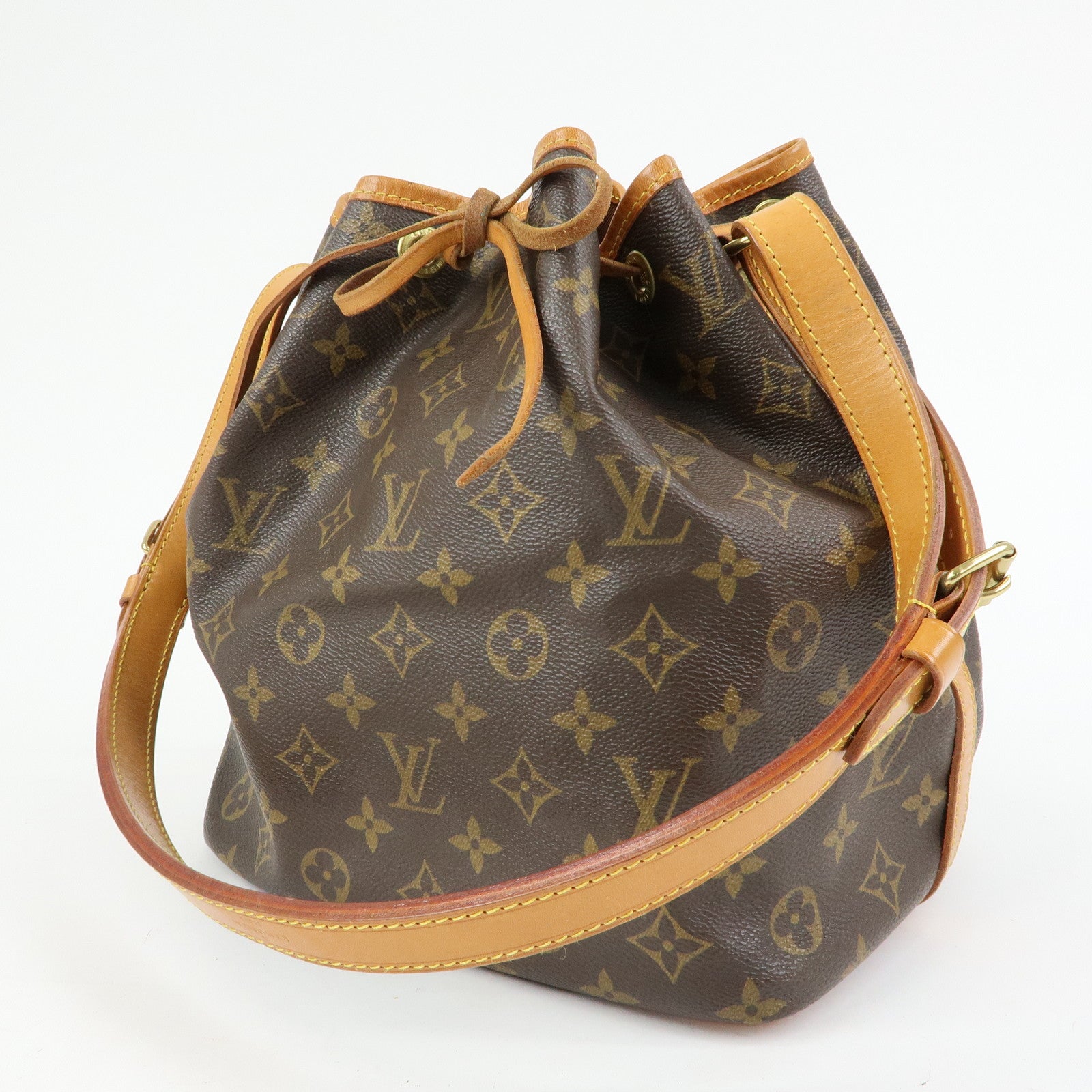 Louis Vuitton Monogram Petit Noe Shoulder Bag Brown M42226