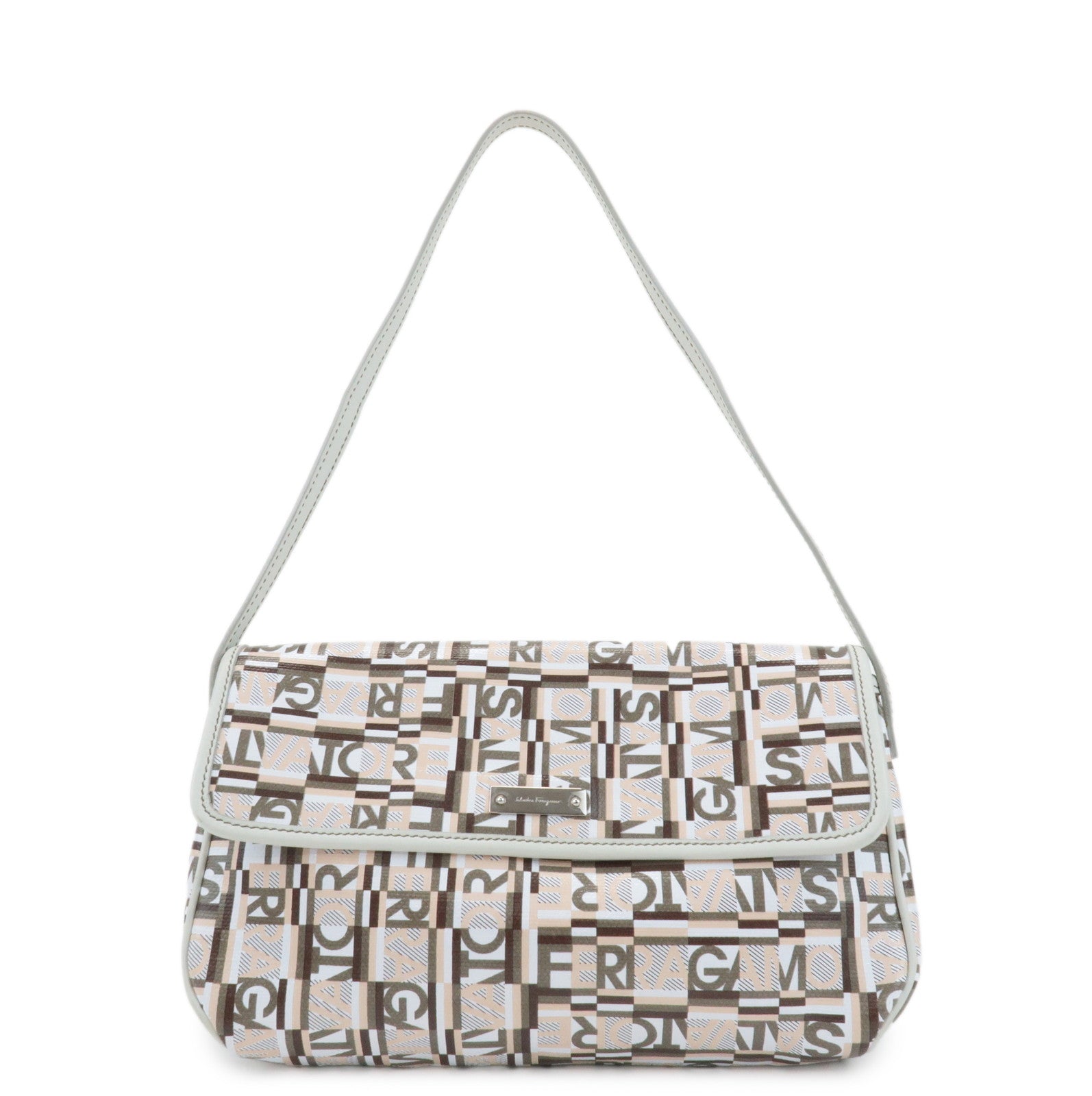 Ferragamo Leather PVC Accessoires Pouch Shoulder Bag Multicolor Used