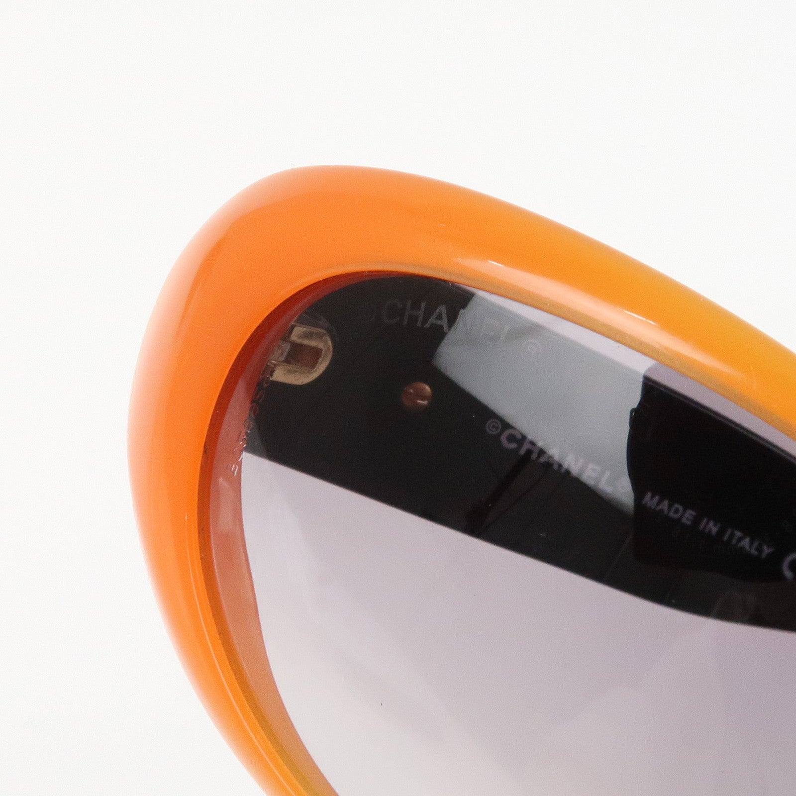 CHANEL Plastic Sunglasses Orange Black 5119 c.1012/11 54□15 135 2N