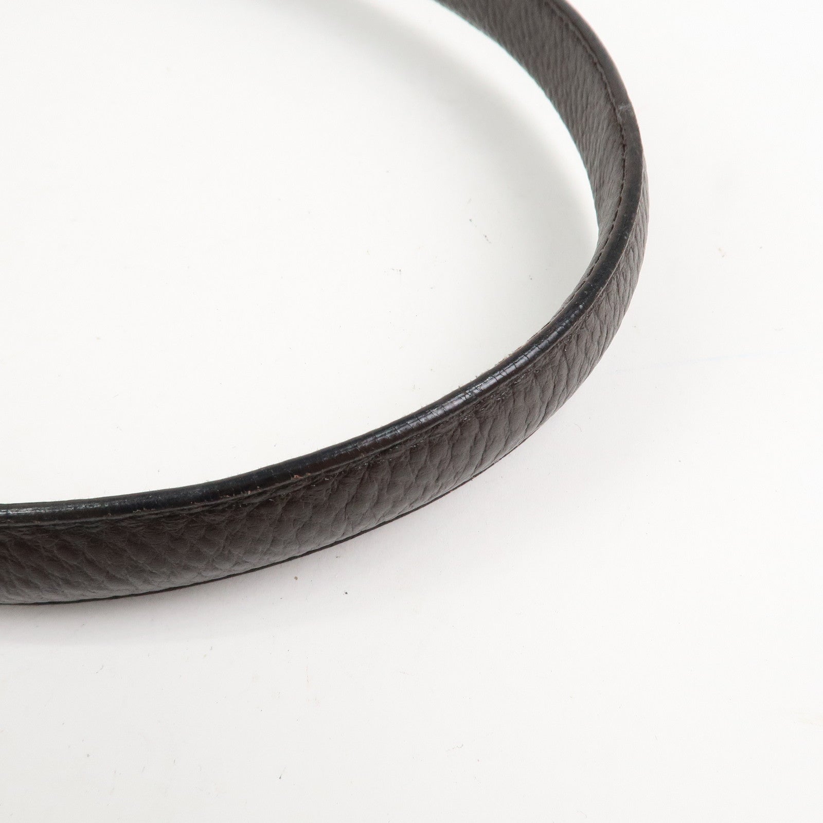 Ferragamo Gancini Leather Shoulder Bag Hand Bag Brown