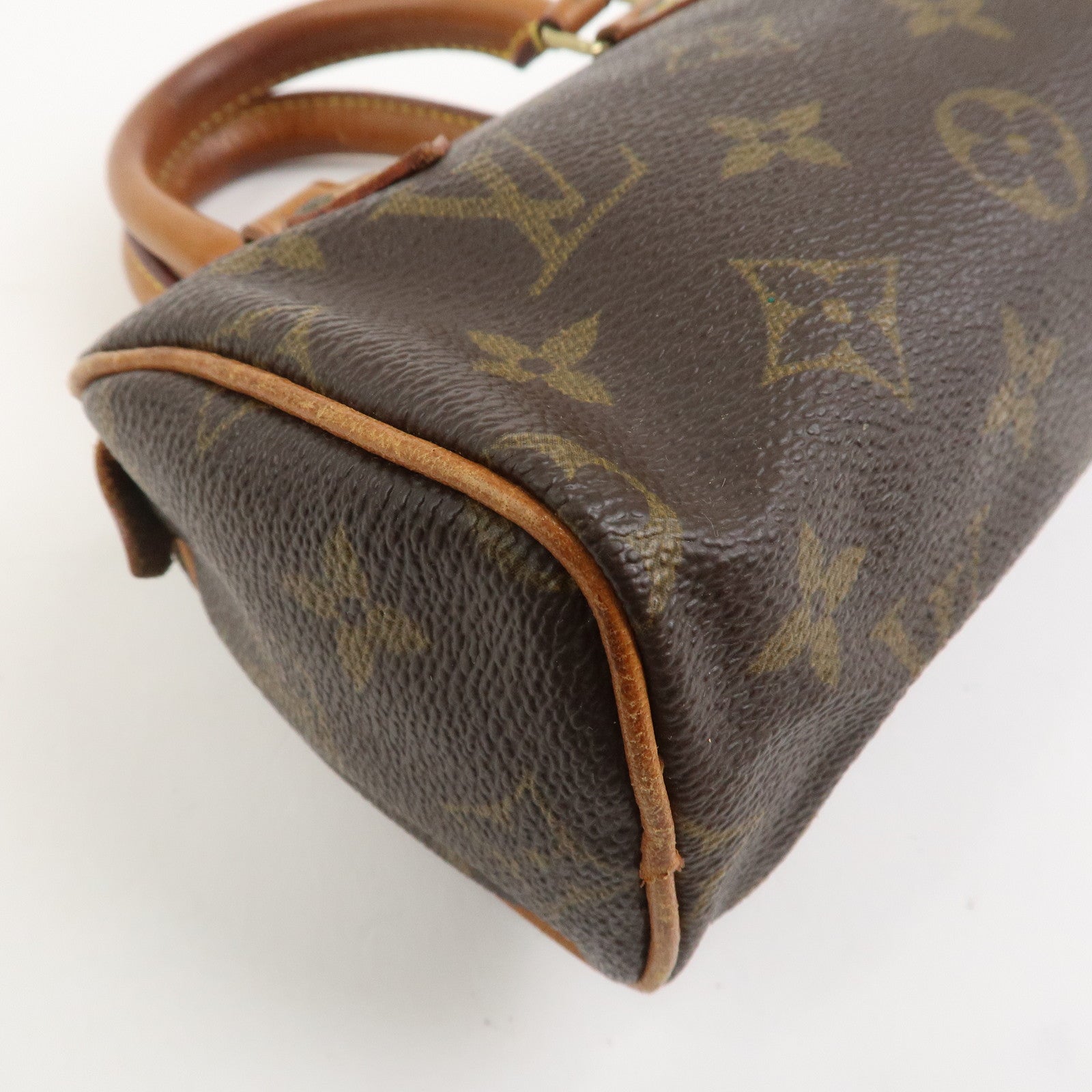 Louis Vuitton Monogram Mini Speedy Hand Bag Brown M41534