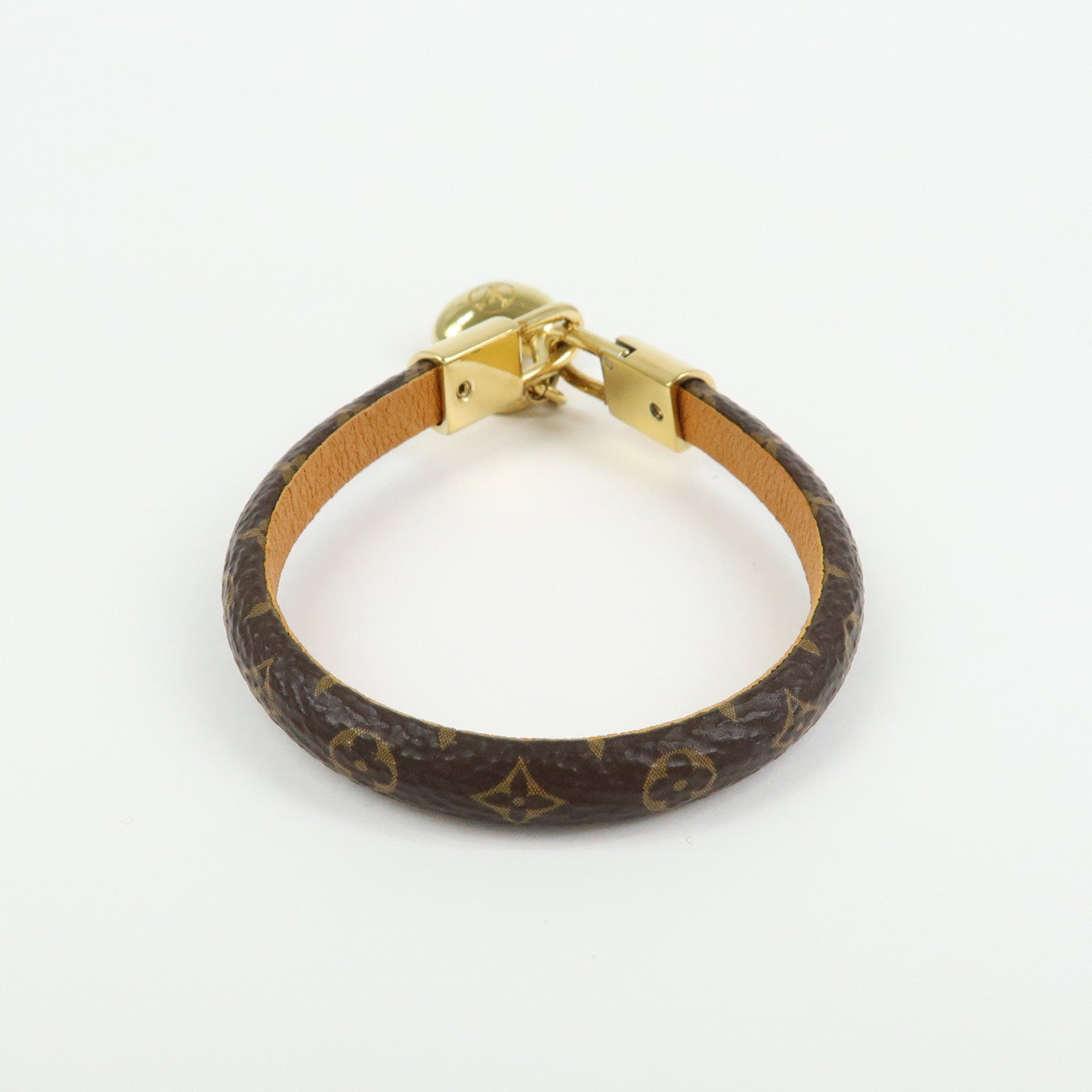 Louis Vuitton Monogram Bracelet Crazy In Lock Size 17 Brown M6451