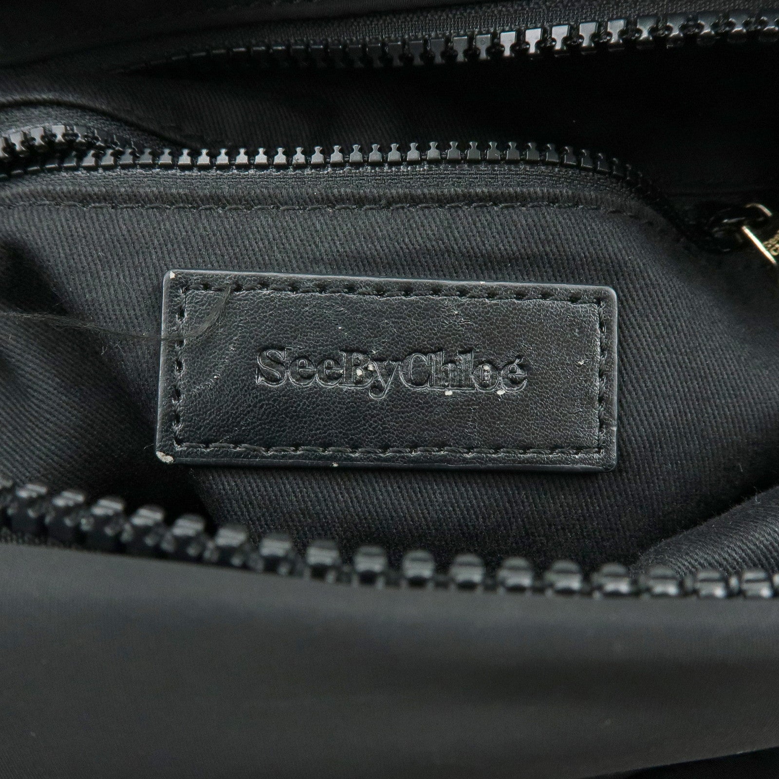 Chloe See by Chloe Nylon 2Way Bag Shoulder Bag Hand Bag Black