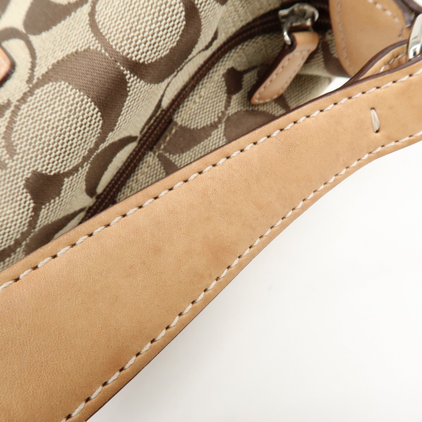 COACH Signature Set of 3 PVC Canvas Leather Shoulder Bag Hand Bag