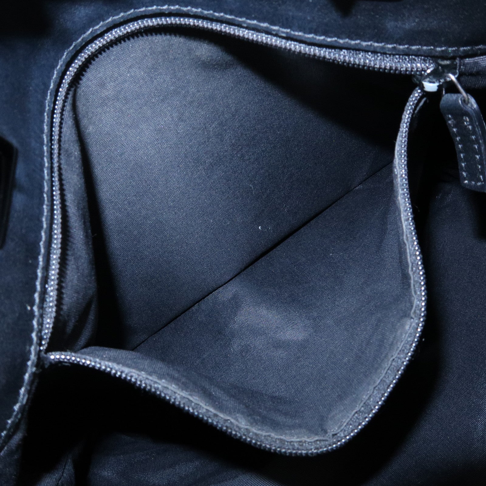 GUCCI GG Denim Leather Tote Bag Shoulder Bag Black 31244