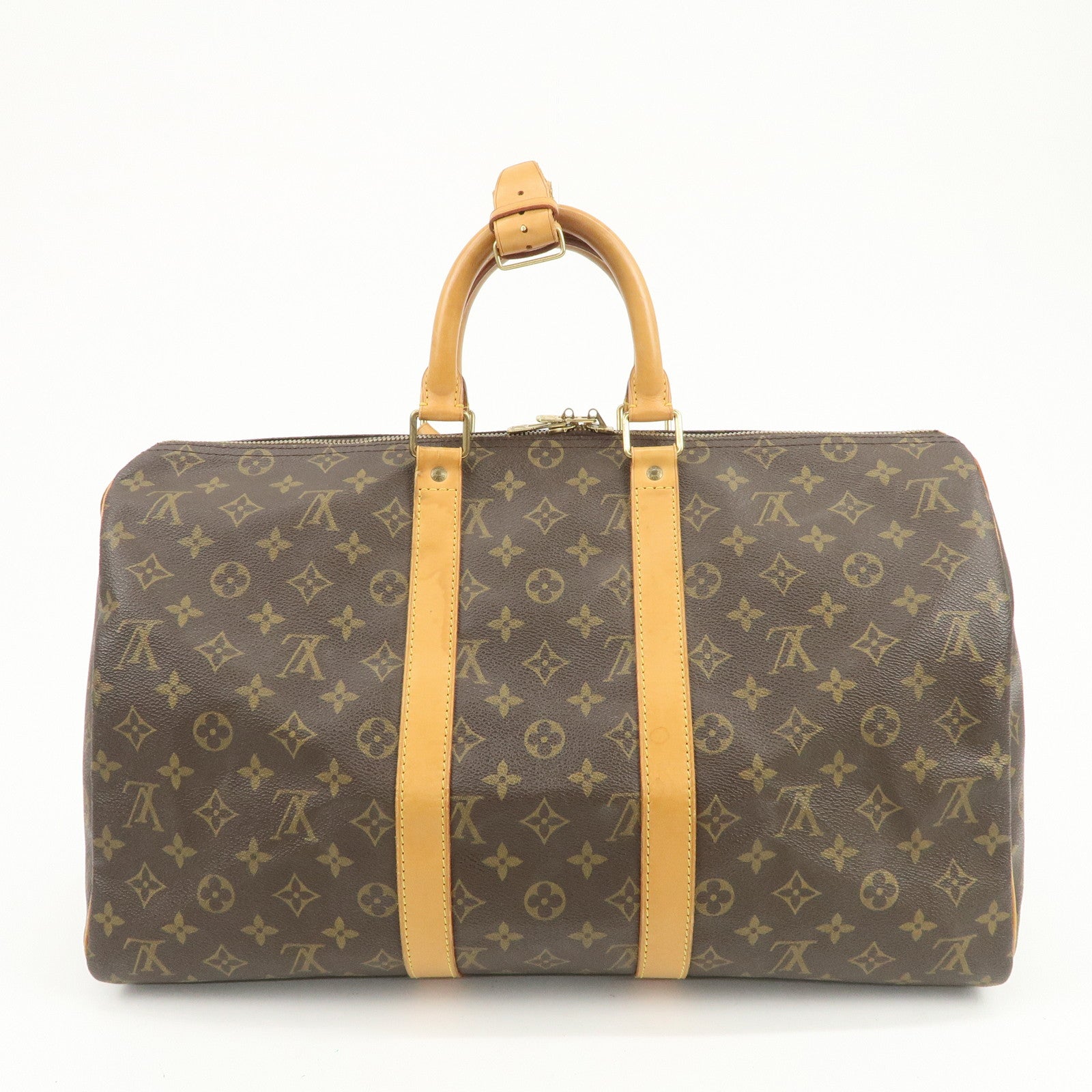 Louis Vuitton Monogram Keep All 45 Boston Bag Brown M41428
