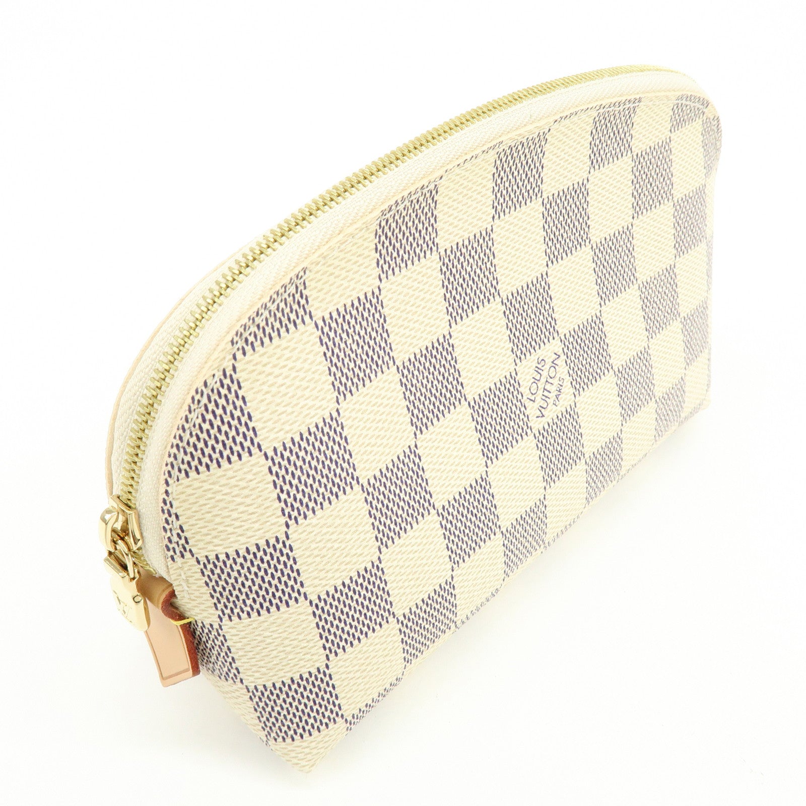 Louis Vuitton Damier Azur Canvas Pochette Cosmetic PM Pouch N60024