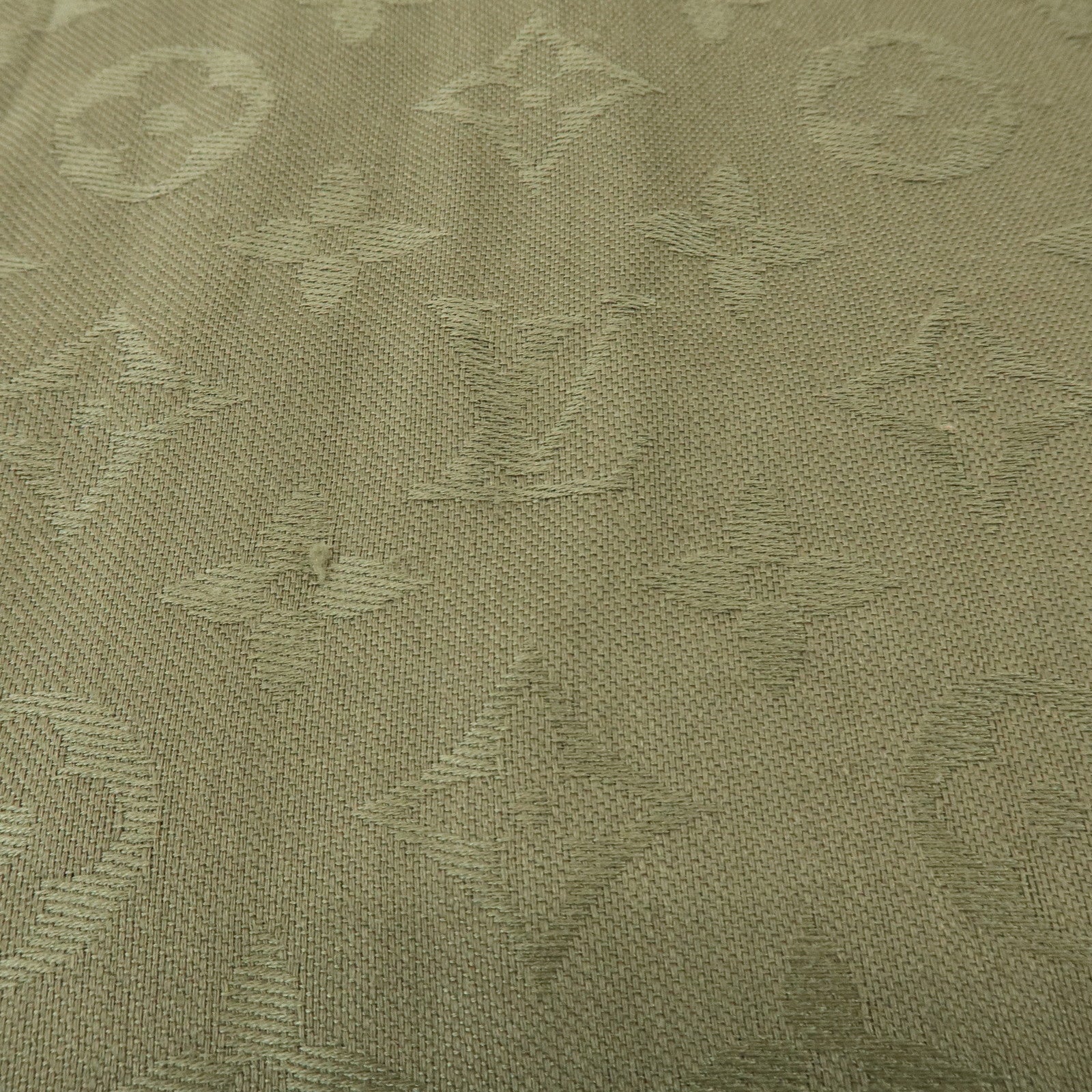 Louis Vuitton Monogram Silk Wool Scarf Shawl Khaki M72238