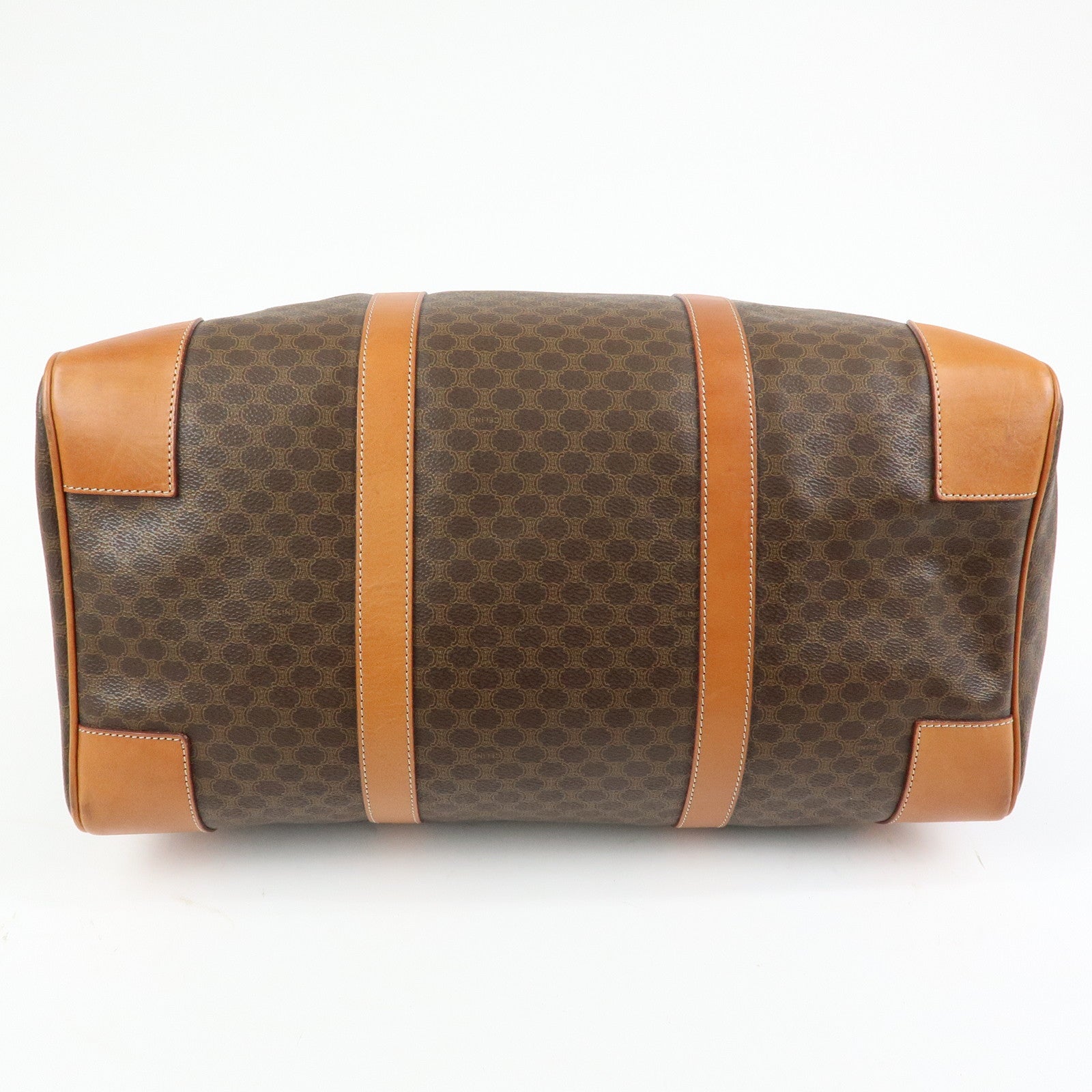 CELINE Macadam PVC Leather Boston Bag Hand Bag Travel Bag