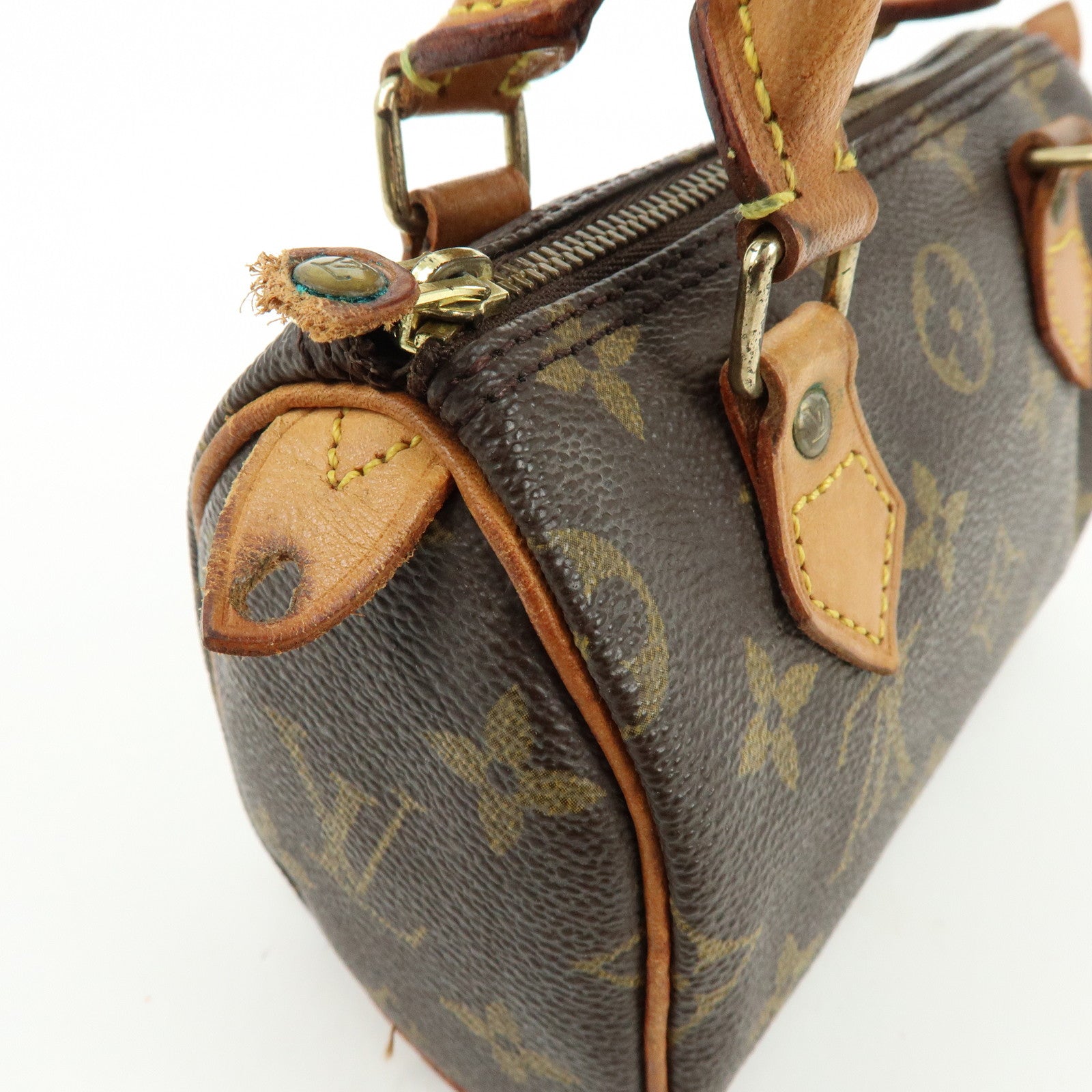 Louis Vuitton Monogram Mini Speedy Hand Bag & Strap Brown M41534