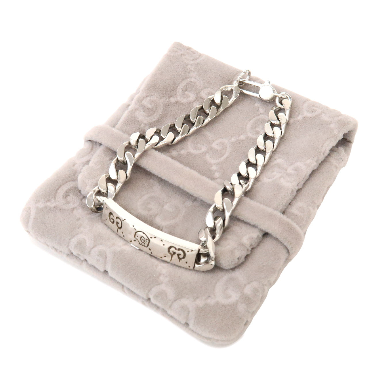 GUCCI Ghost Bracelet Size 18 SV925 Silver