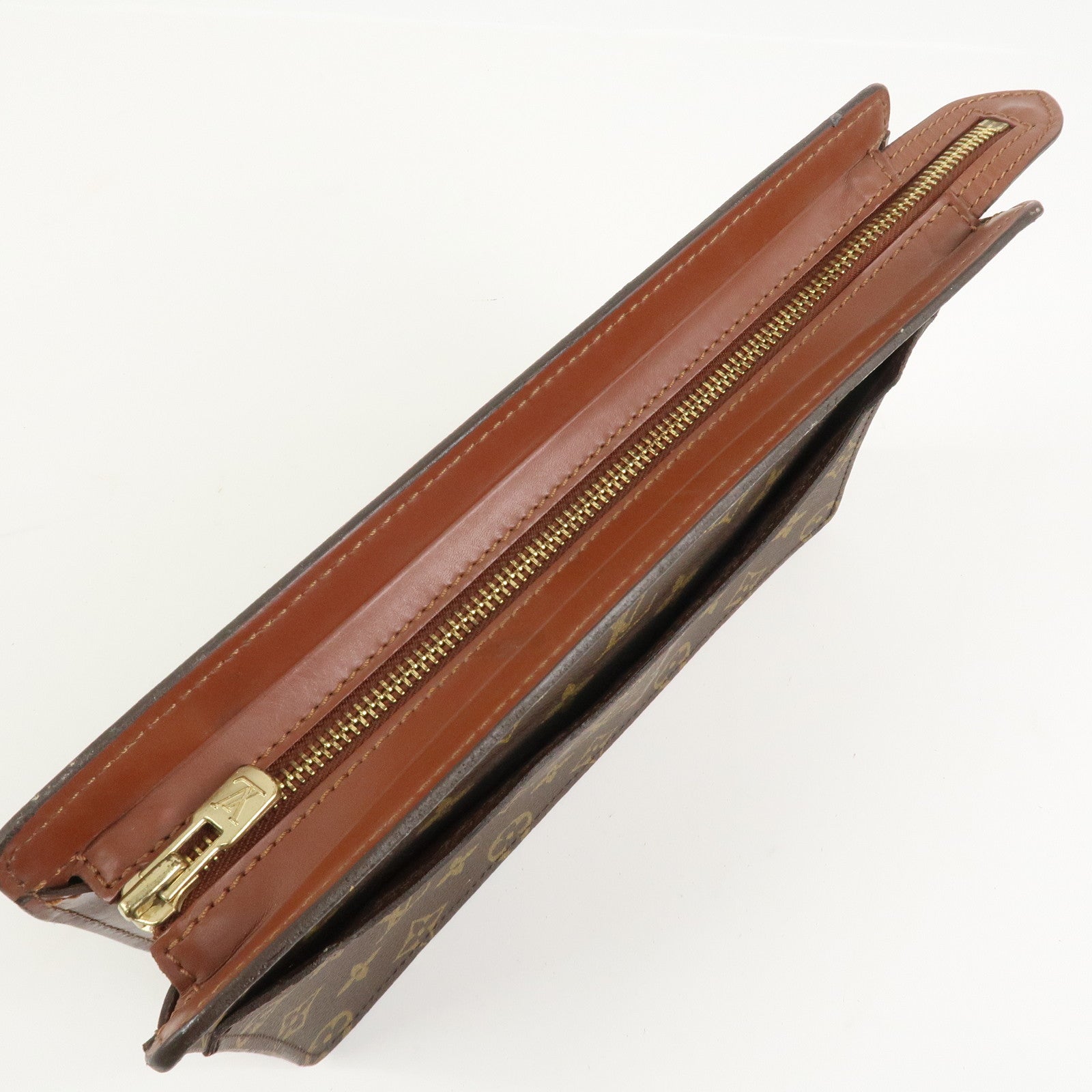 Louis Vuitton Monogram Pochette Homme Clutch Bag Brown M51795