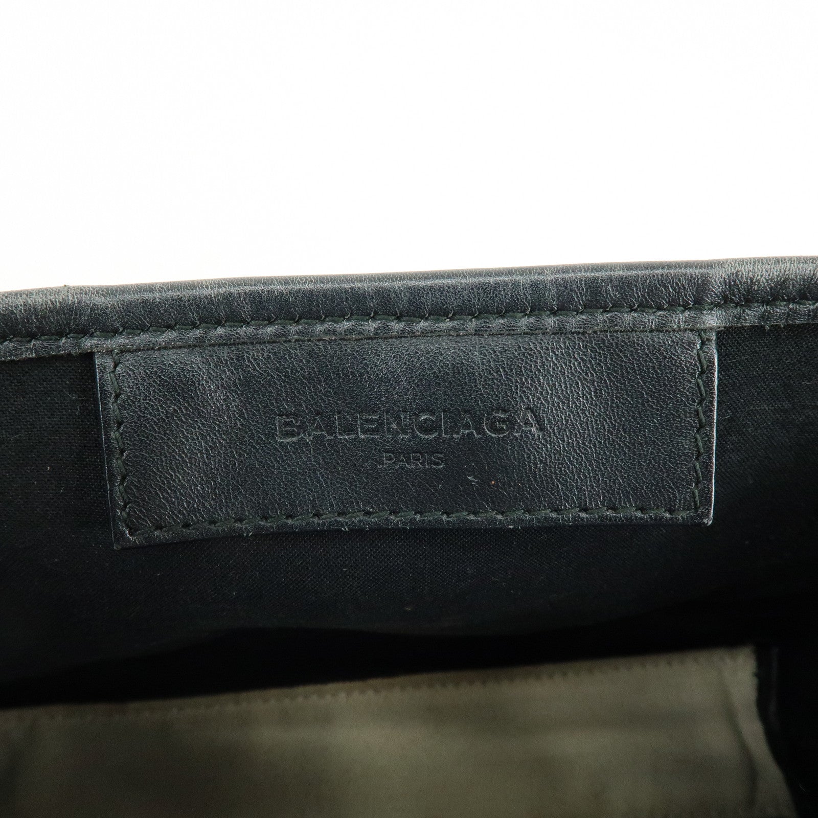 BALENCIAGA Navy Cabas XS Canvas 2WAY Bag Natural Black 390346