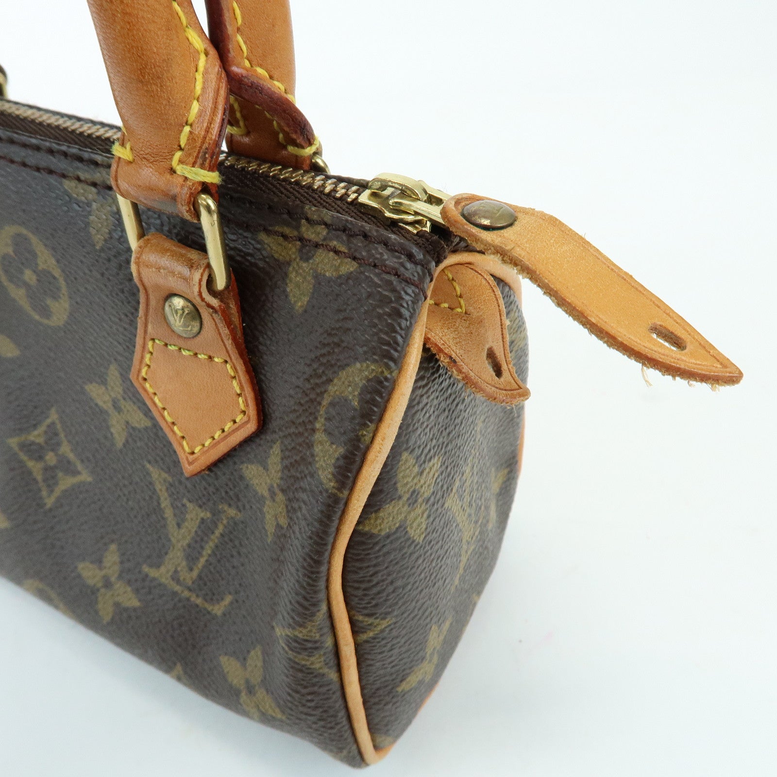 Louis Vuitton Monogram Mini Speedy Hand Shoulder Bag Brown M41534