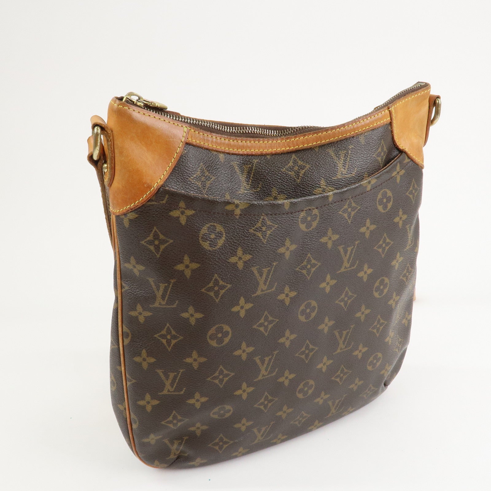Louis Vuitton Monogram Odeon MM Shoulder Bag Brown M56389