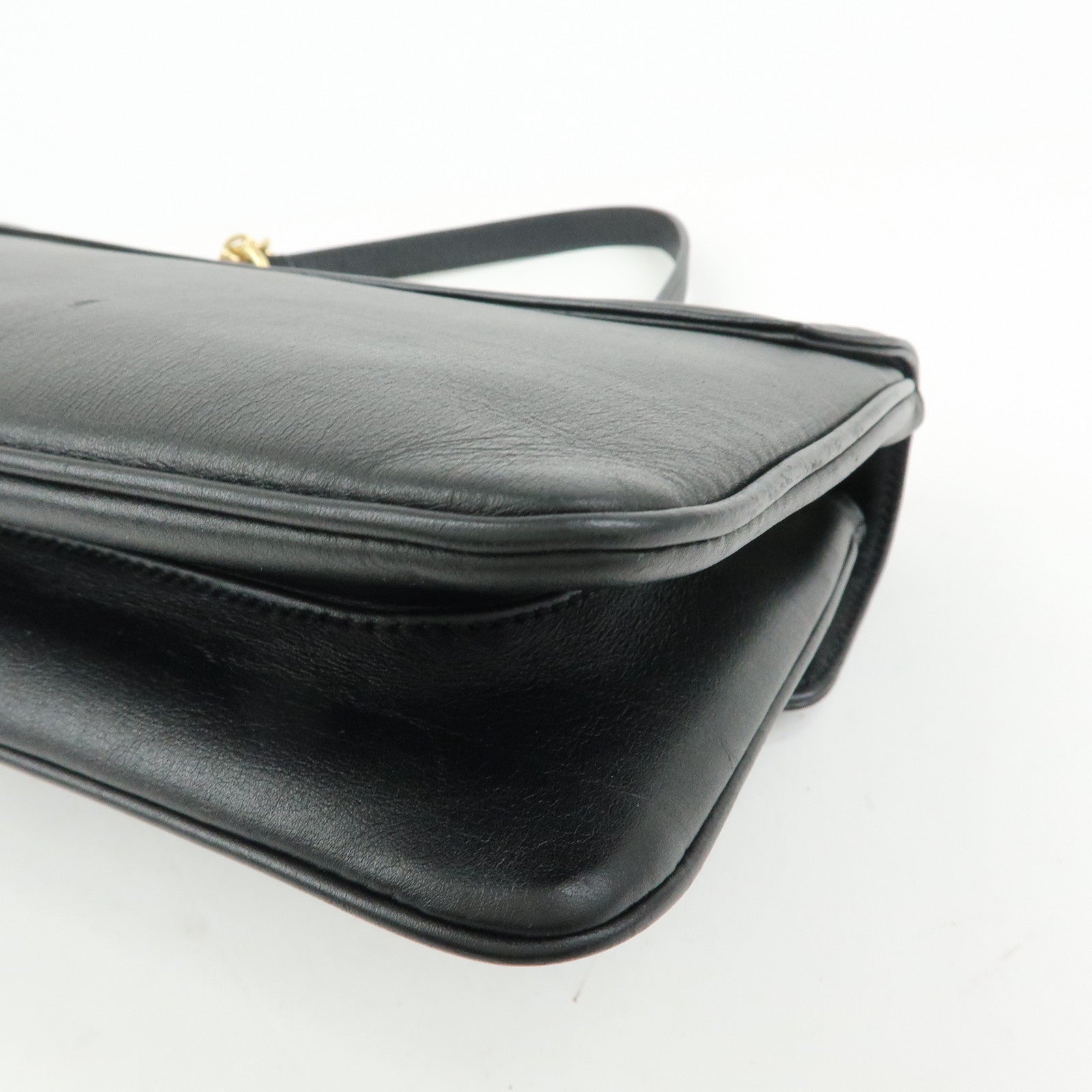 GUCCI Raja Horsebit Interlocking G Chain Shoulder Bag Black 537241