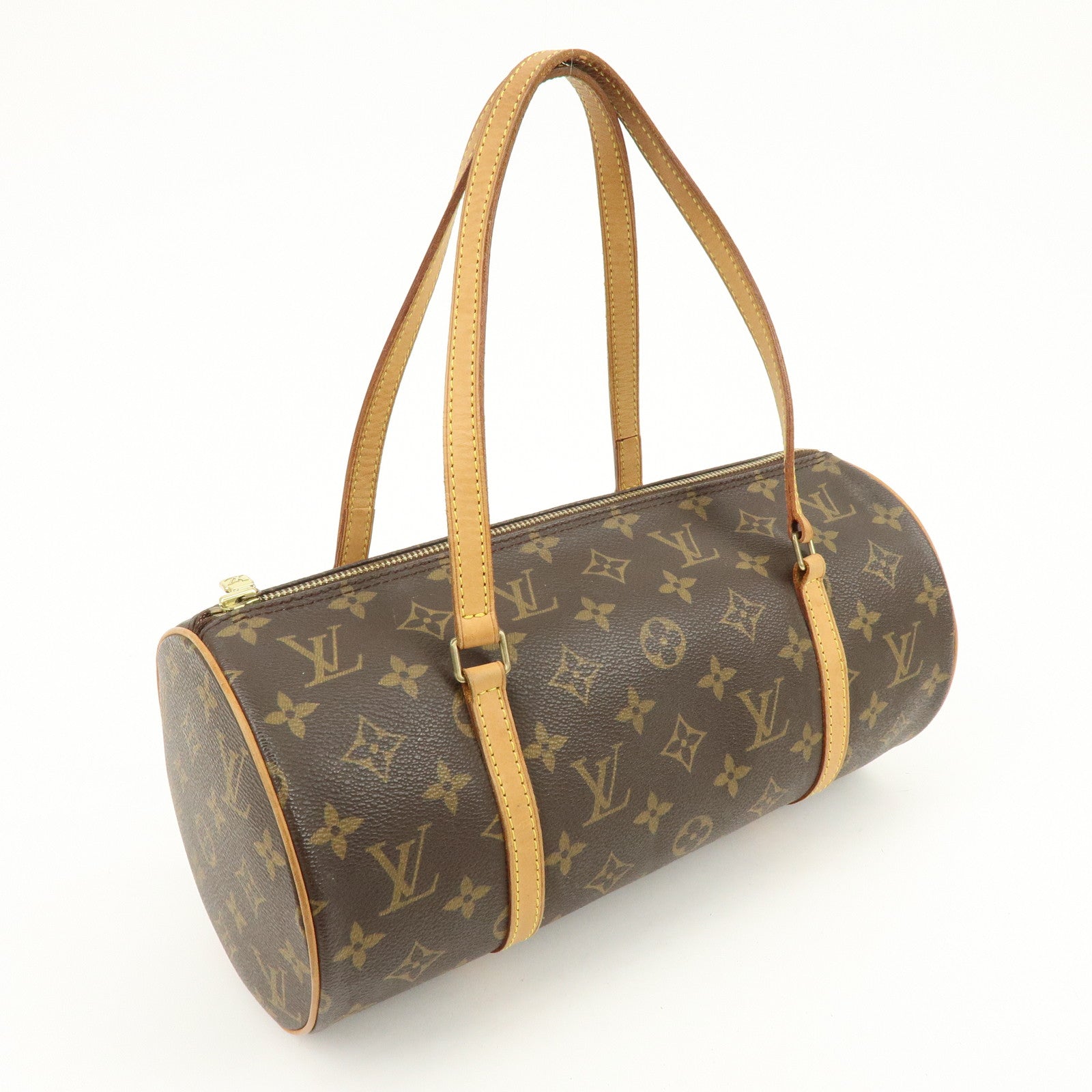 Louis Vuitton Monogram Papillon 30 Hand Bag Brown M51385