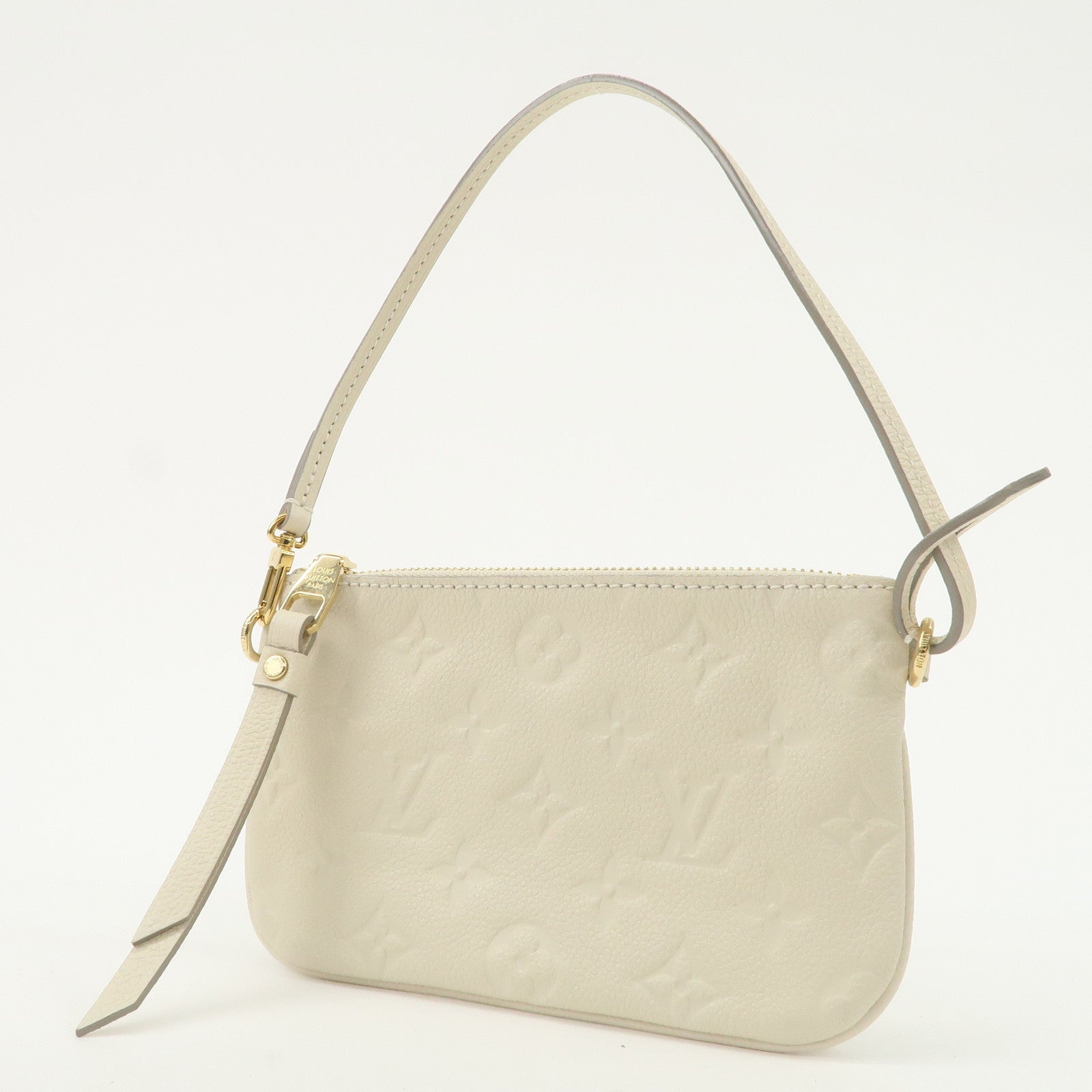 Louis Vuitton Monogram Empreinte Citadines Pouch Hand Bag Neige
