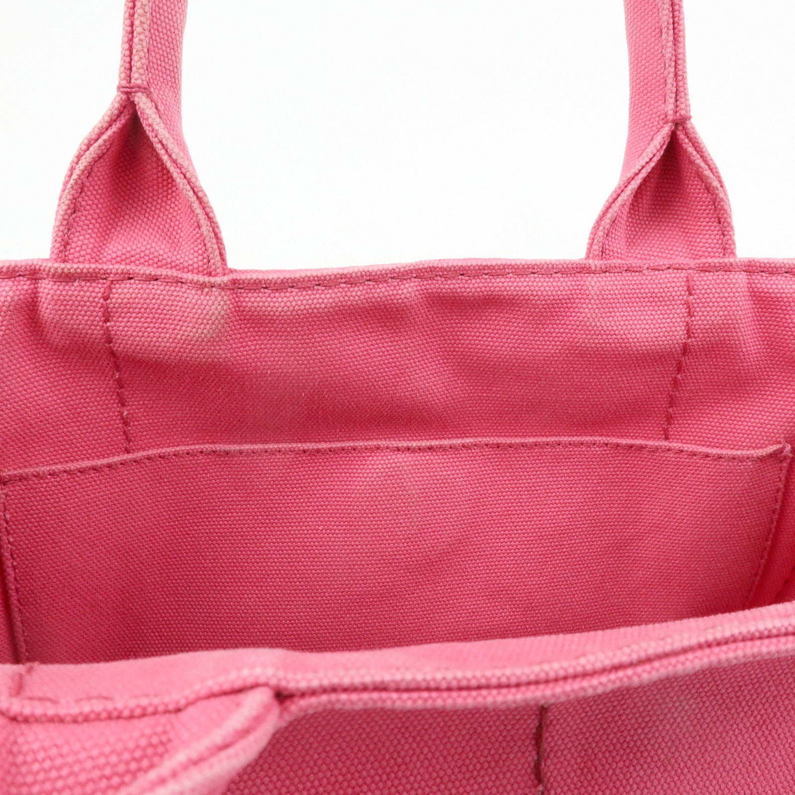 PRADA Canapa Mini Canvas 2Way Bag Hand Bag Shoulder Bag Pink 1BG439