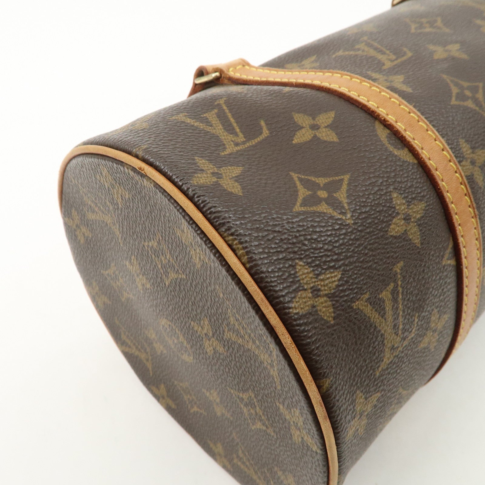 Louis Vuitton Monogram Papillon 30 Hand Bag New Style Brown M51385 Used