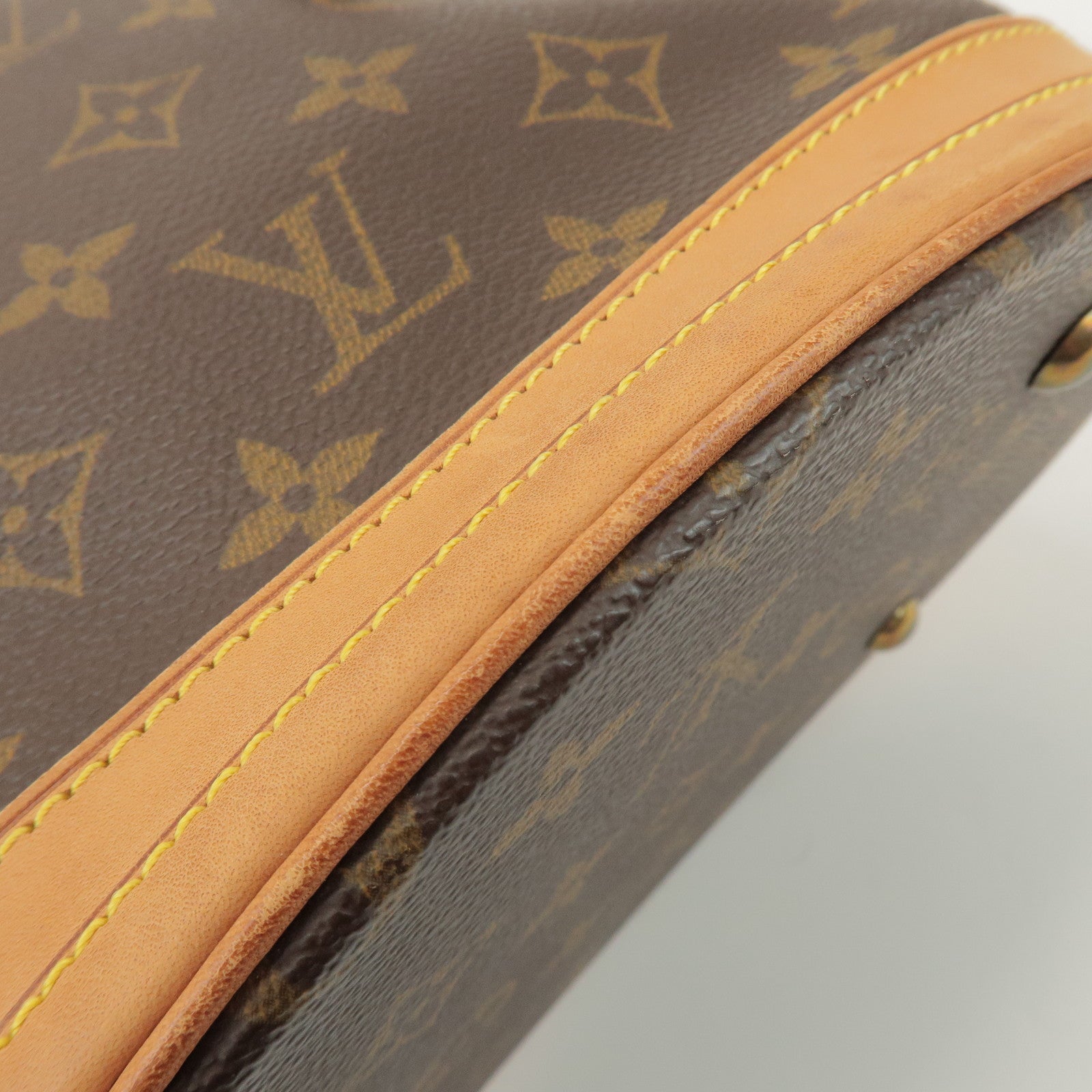 Louis Vuitton Monogram Canvas Bucket PM Hand Bag Brown M42238