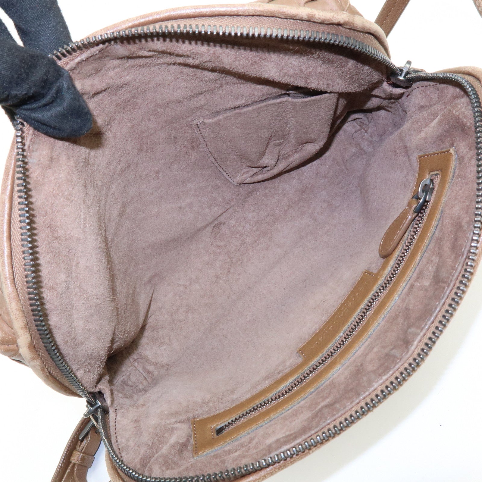 BOTTEGA VENETA Intrecciato Leather Shoulder Bag Brown 39270