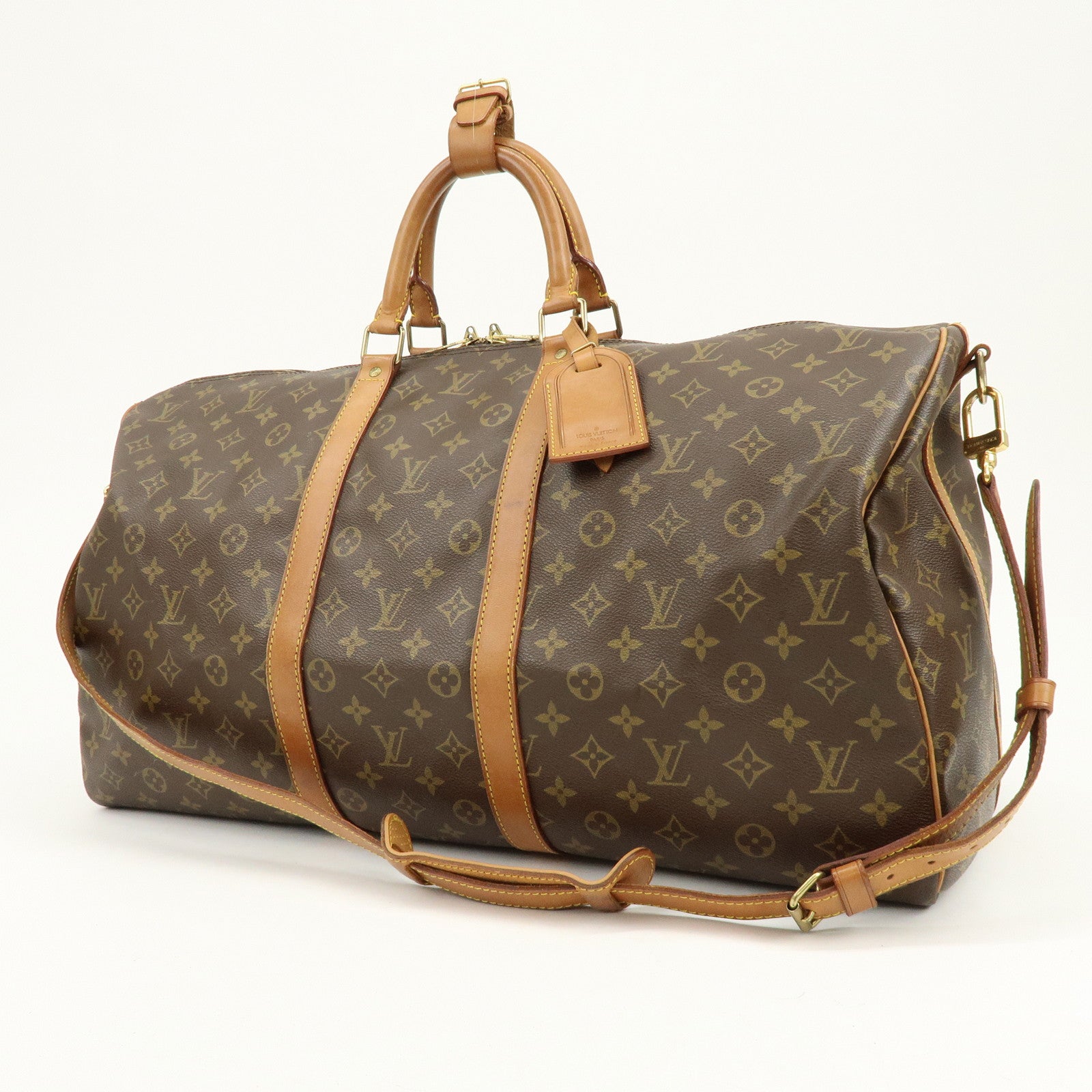 Louis Vuitton Monogram Keep All Bandouliere 55 Boston Bag M41414