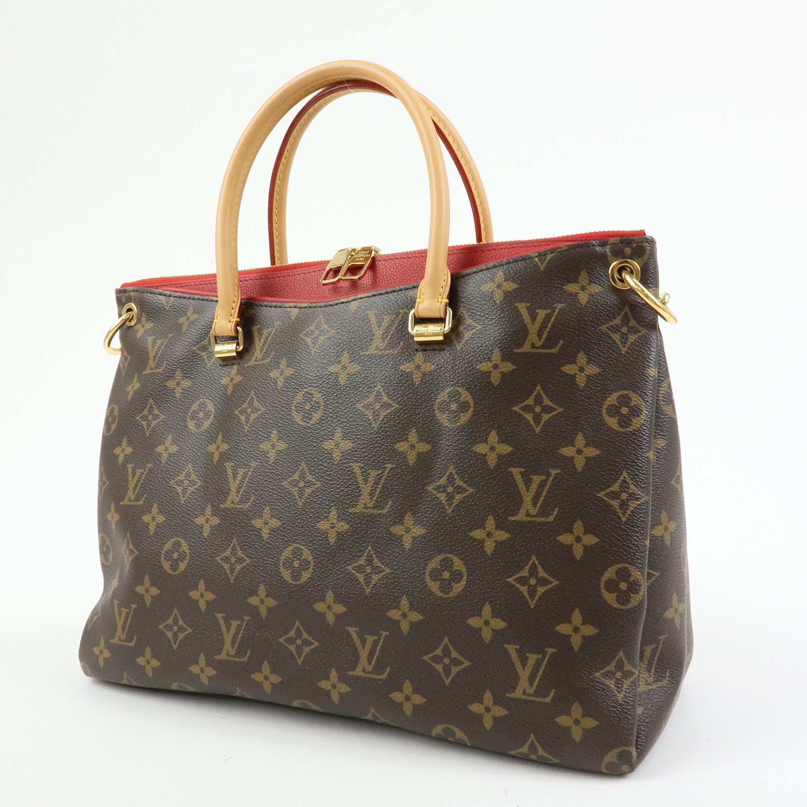 Louis Vuitton Monogram Pallas Canvas Leather 2Way Bag Cerise M41175