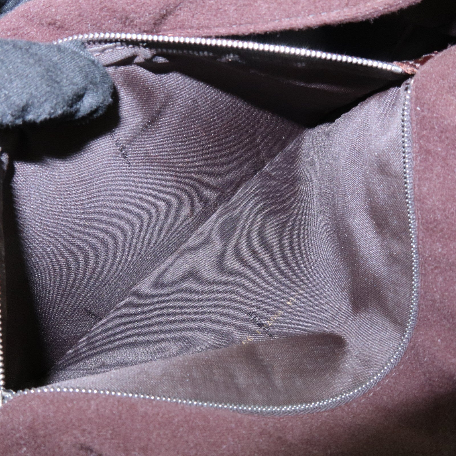 FENDI Wool Leather Shoulder Bag Crossbody Bag Brown 16071