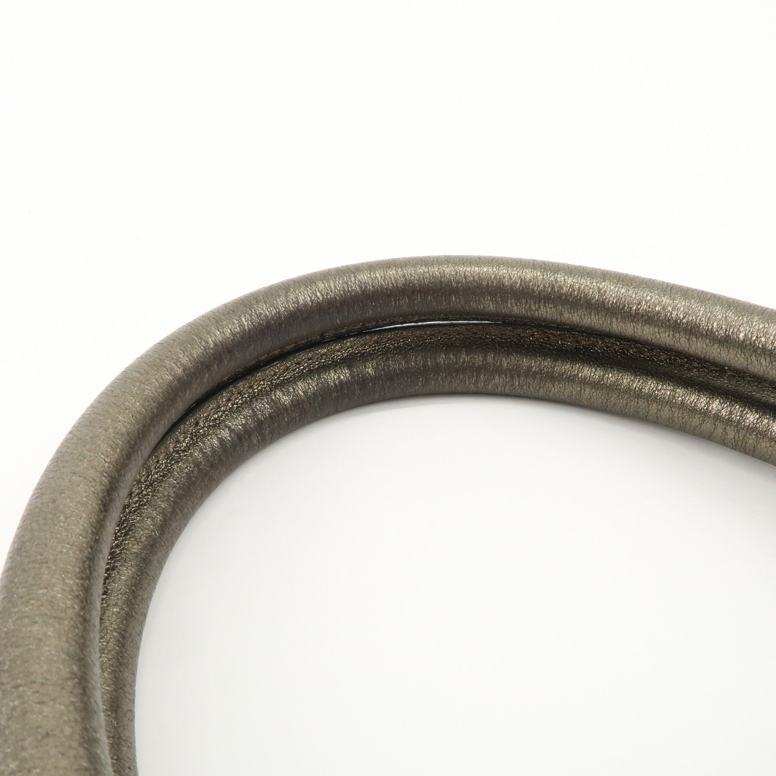 JIMMY CHOO Tulita Leather Shoulder Bag Hand Bag Metallic Brown