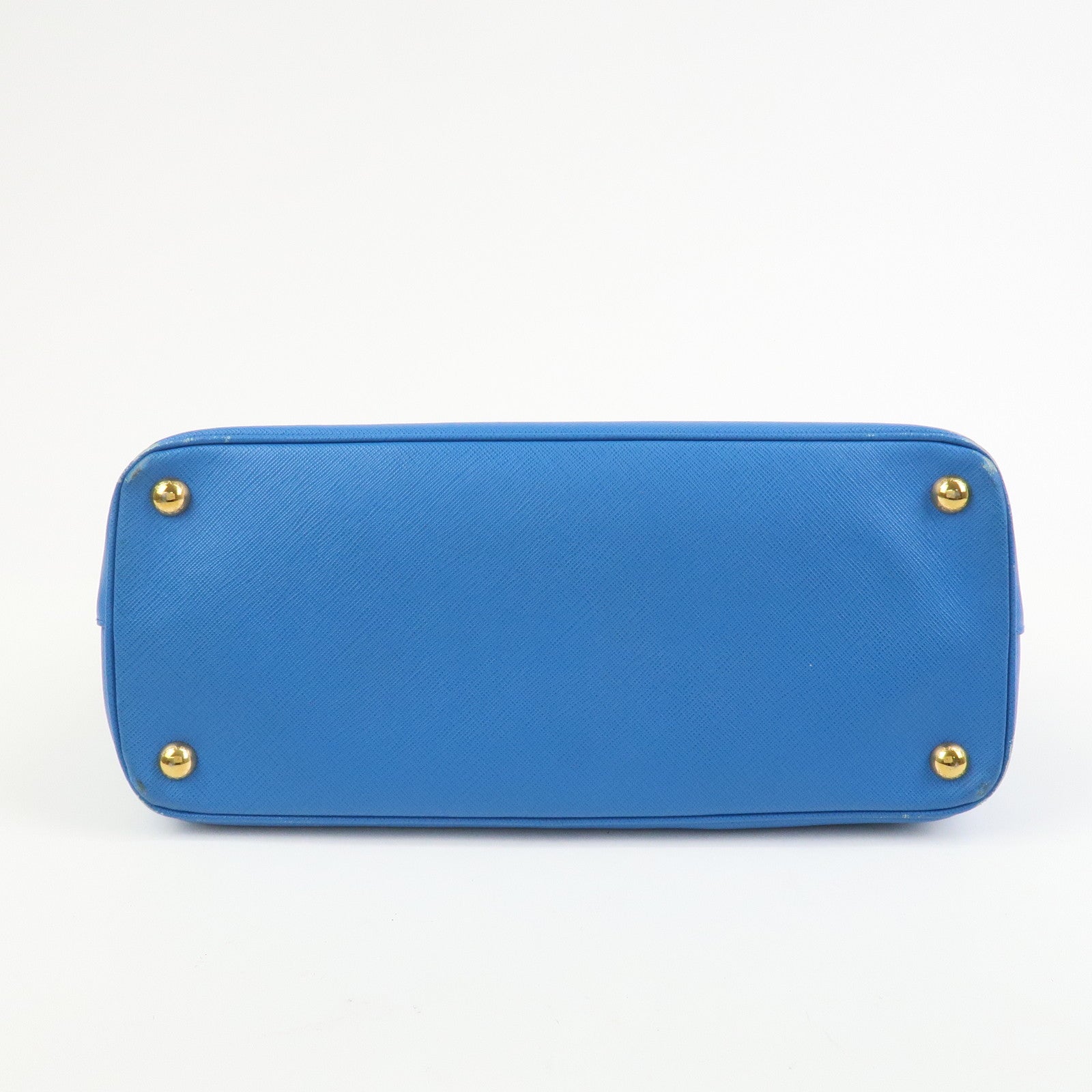 PRADA Triangle Logo Galleria Saffiano Leather 2Way Bag Blue 1BA274