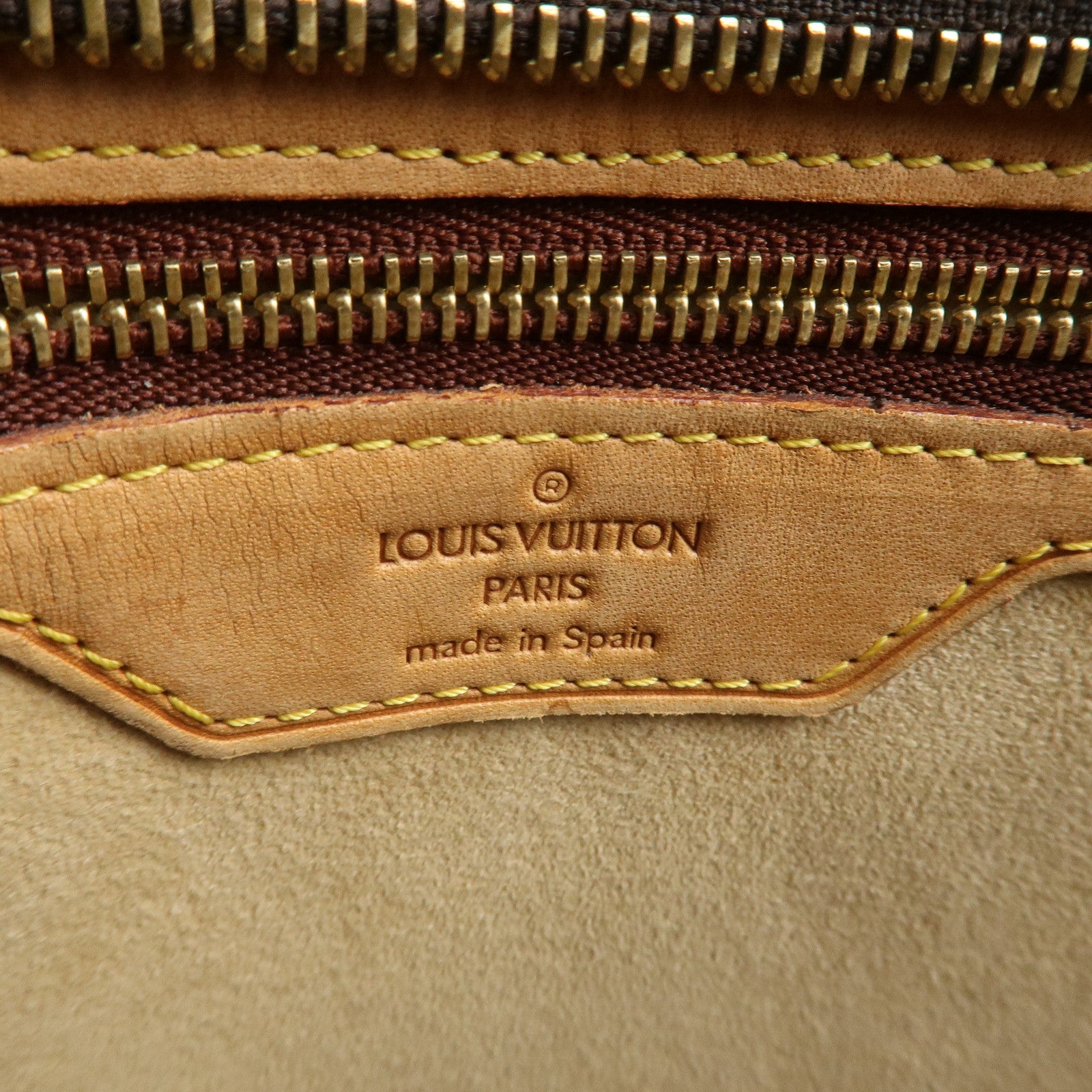 Louis Vuitton Monogram Luco Tote Bag Hand Bag Brown M51155 Used