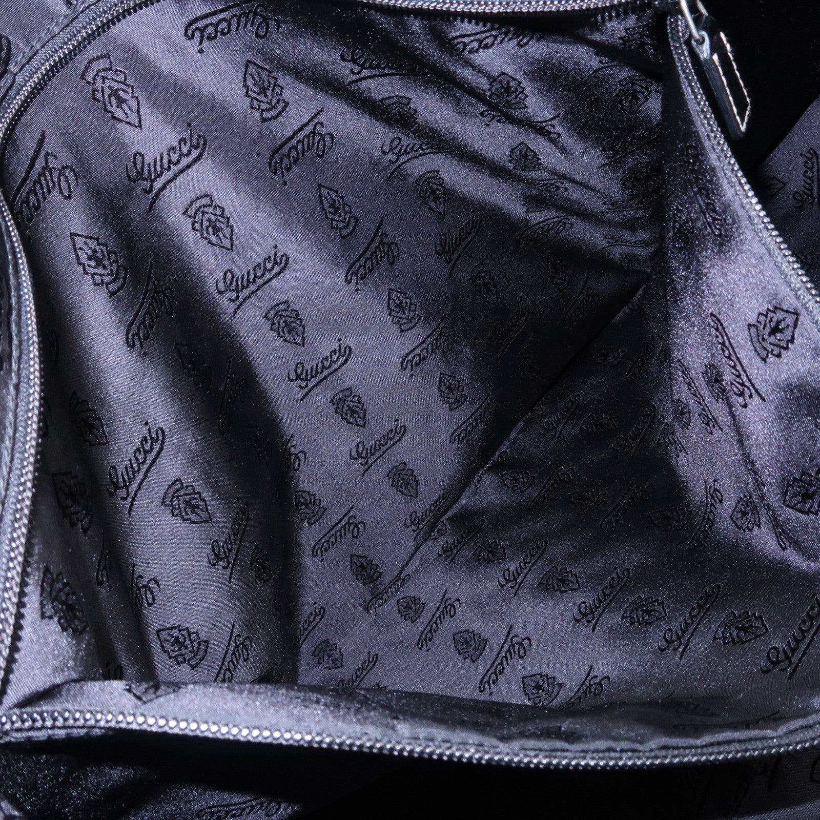 GUCCI Hysteria Leather Tote Bag Hand Bag Black 211126